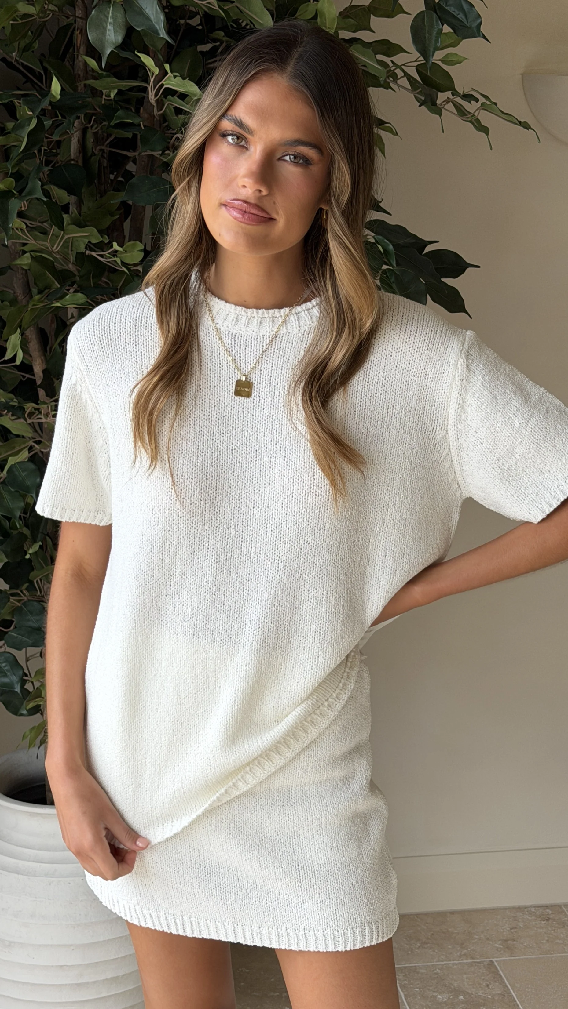 Casey Mini Skirt - Off White - Image 9