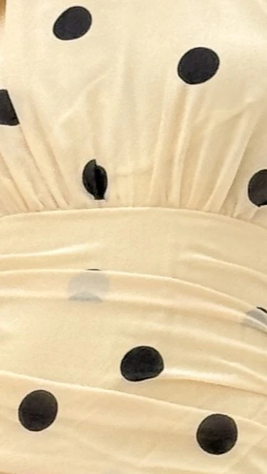 Cassandra Maxi Dress - Cream/Black Polka Dot - Image 10