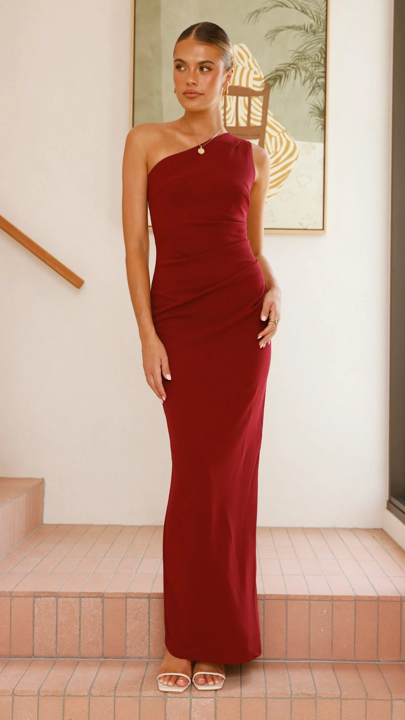 Cataleya Maxi Dress - Wine - Image 4
