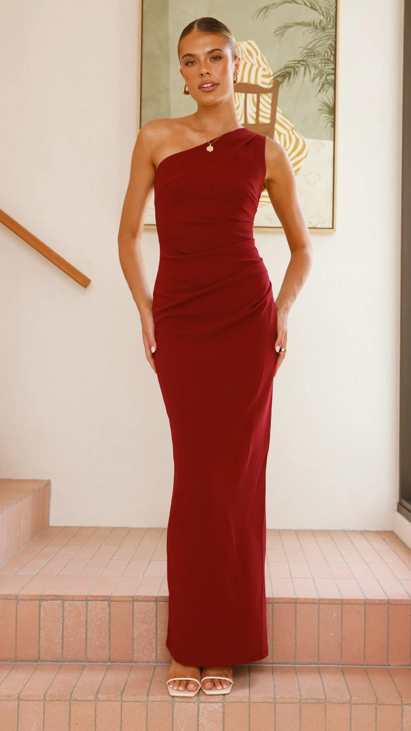 Cataleya Maxi Dress - Wine - Image 5
