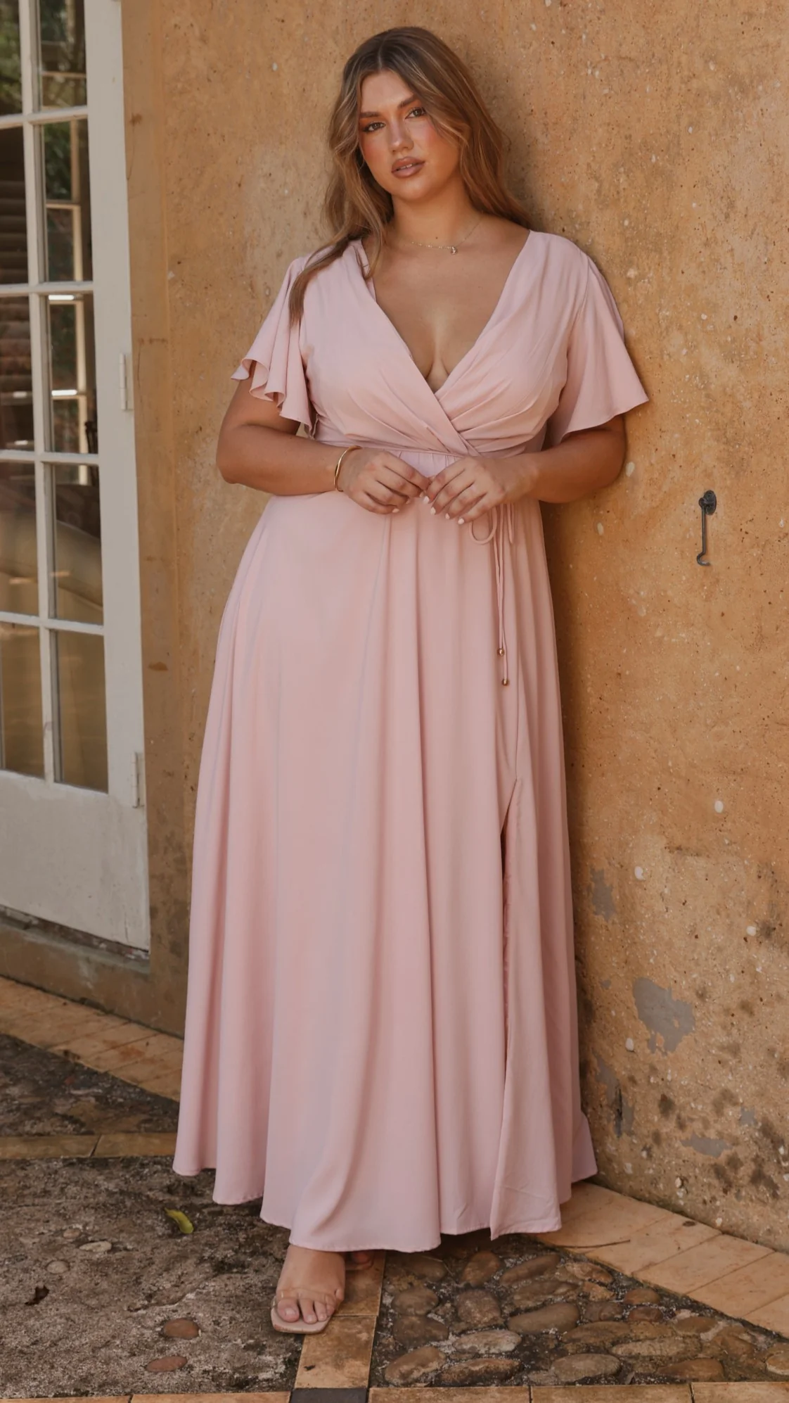 Charlize Maxi Dress - Dusty Pink - Image 11