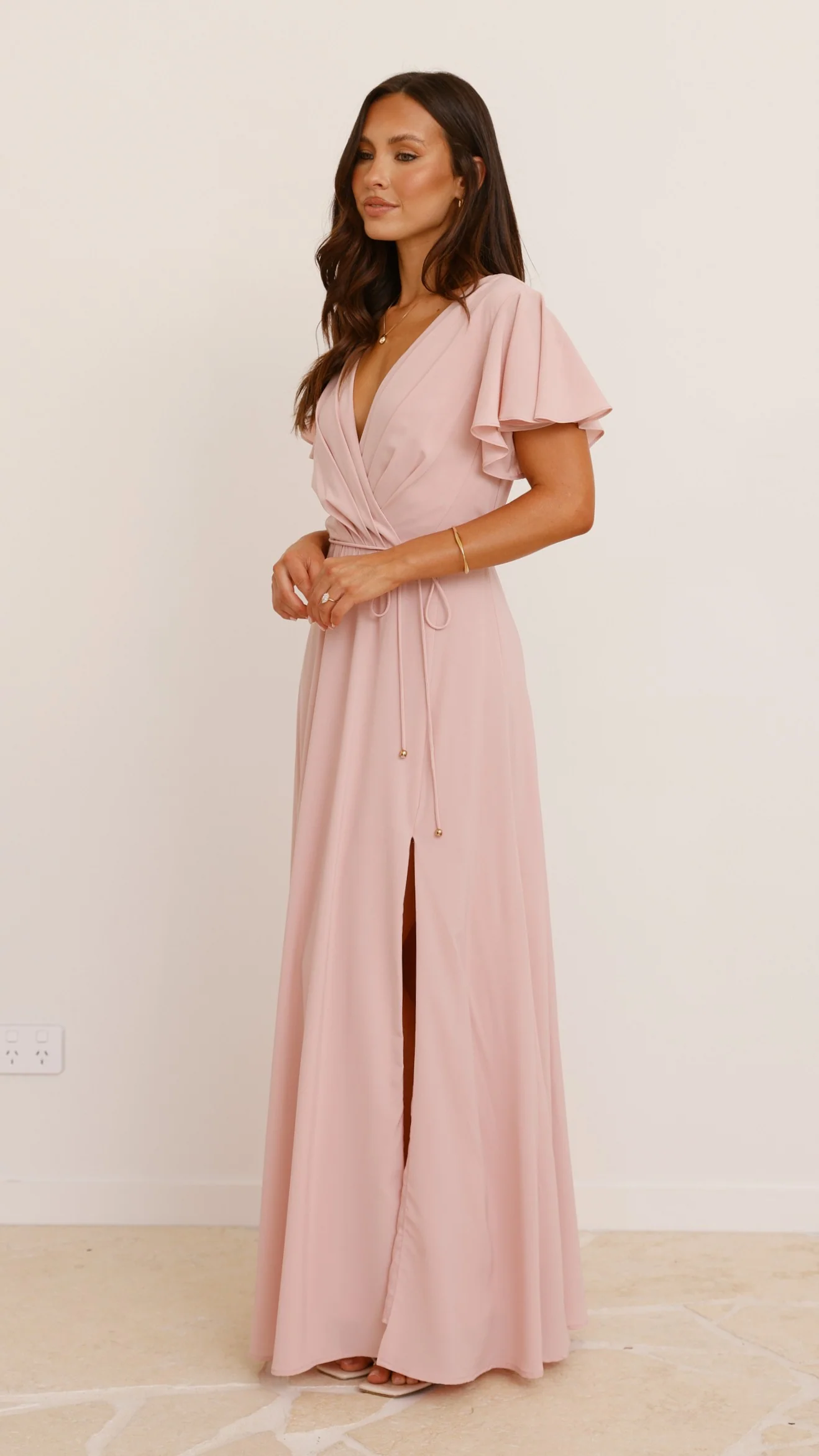 Charlize Maxi Dress - Dusty Pink - Image 13