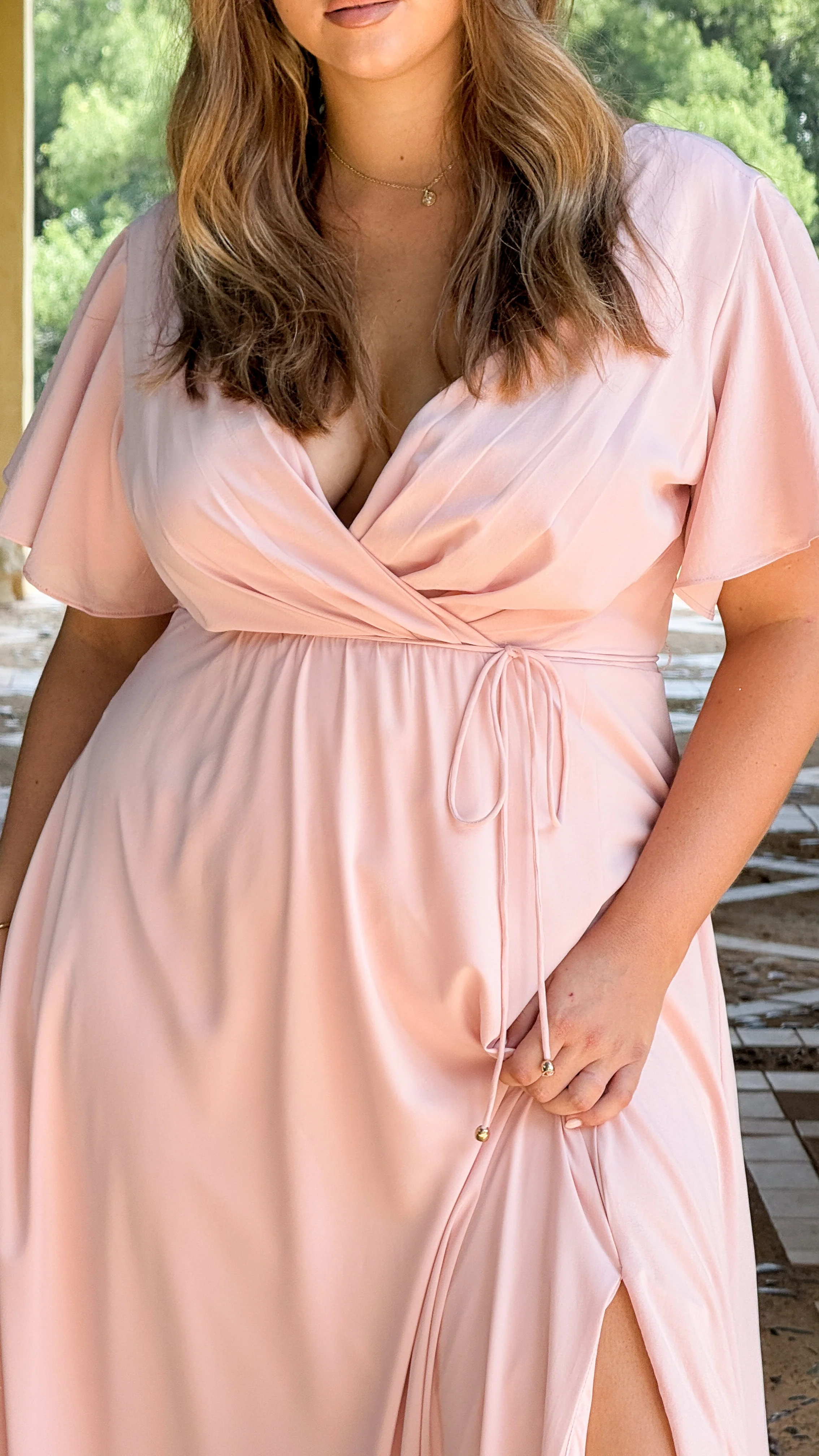 Charlize Maxi Dress - Dusty Pink - Image 15
