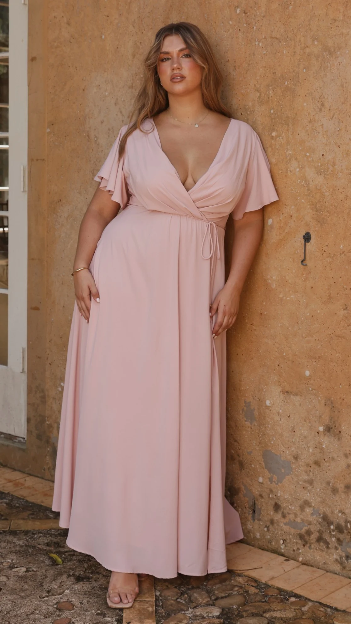 Charlize Maxi Dress - Dusty Pink - Image 17