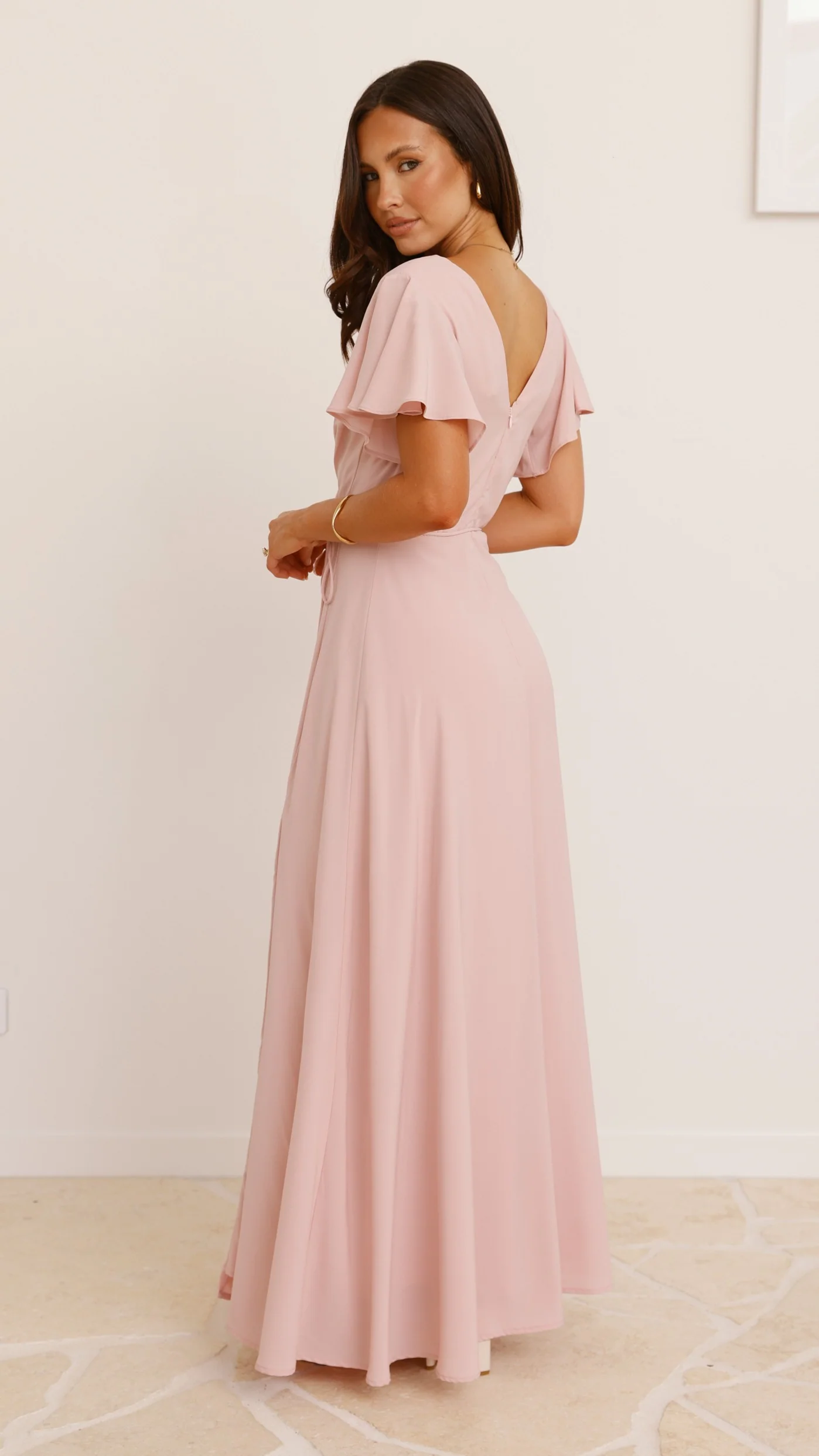 Charlize Maxi Dress - Dusty Pink - Image 5