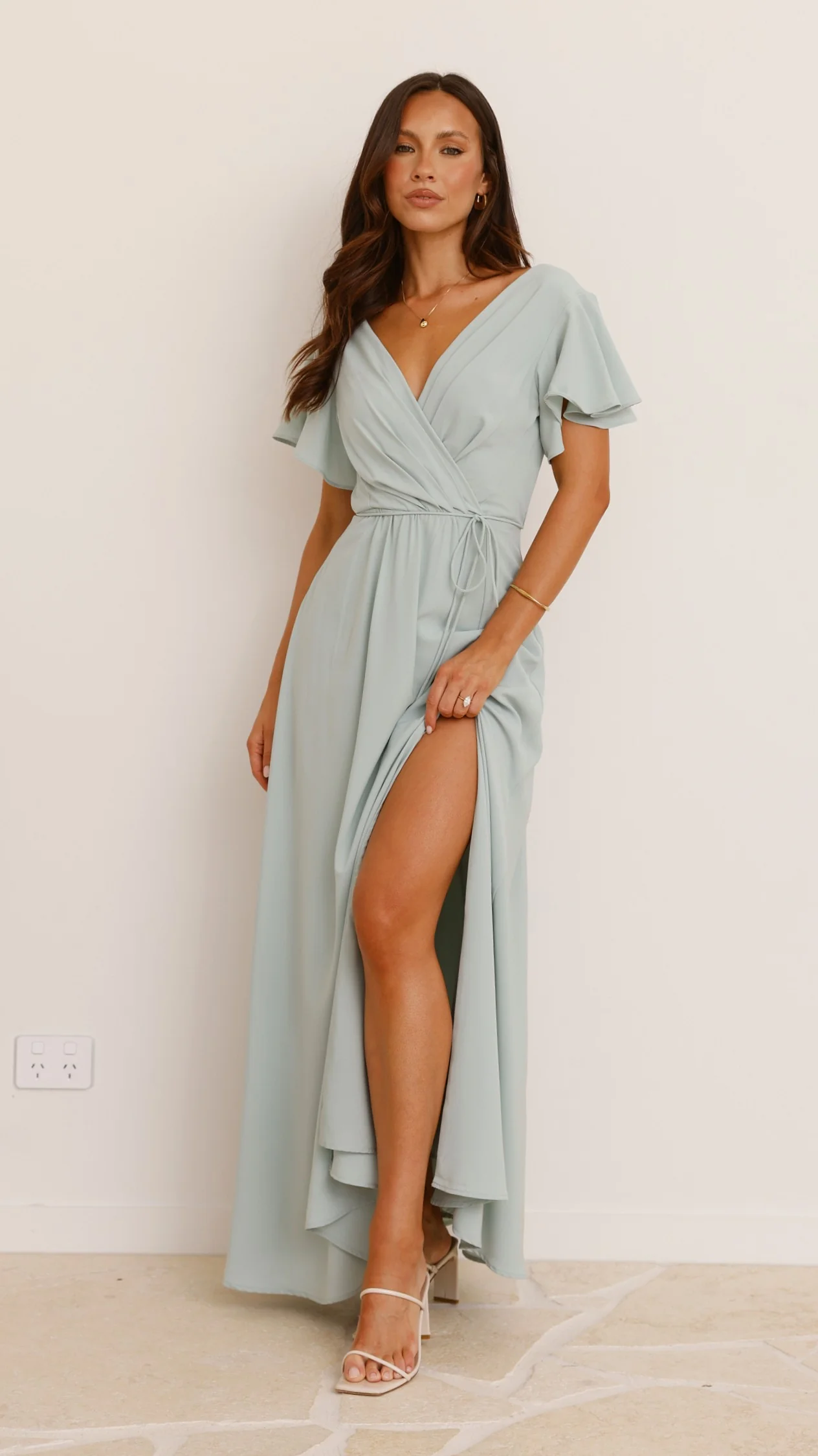 Charlize Maxi Dress - Sage - Image 5
