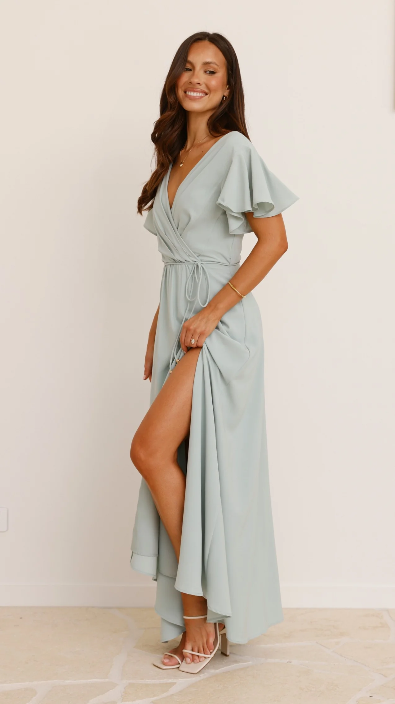 Charlize Maxi Dress - Sage - Image 6