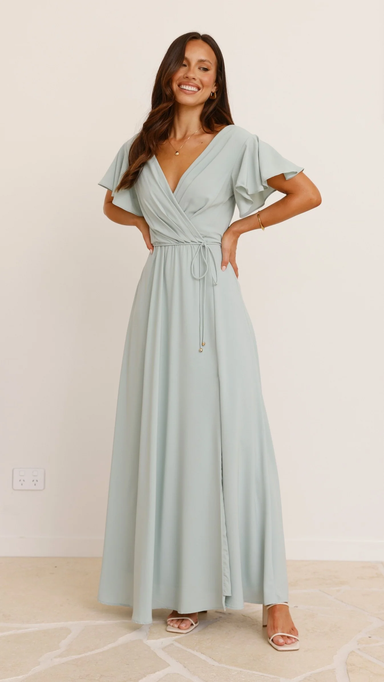 Charlize Maxi Dress - Sage - Image 9