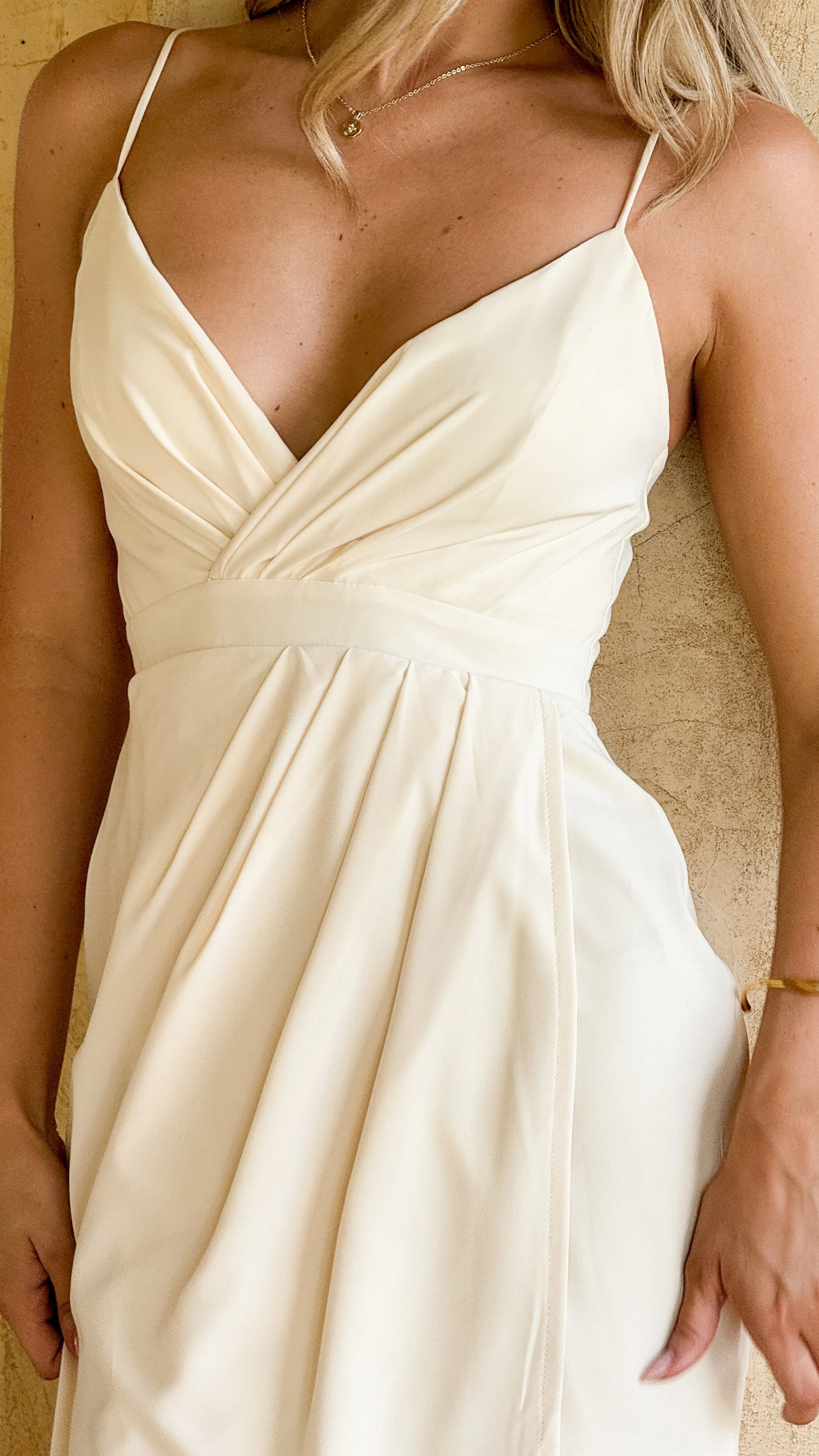 Charlotte Draped Maxi Dress - Yellow - Image 4