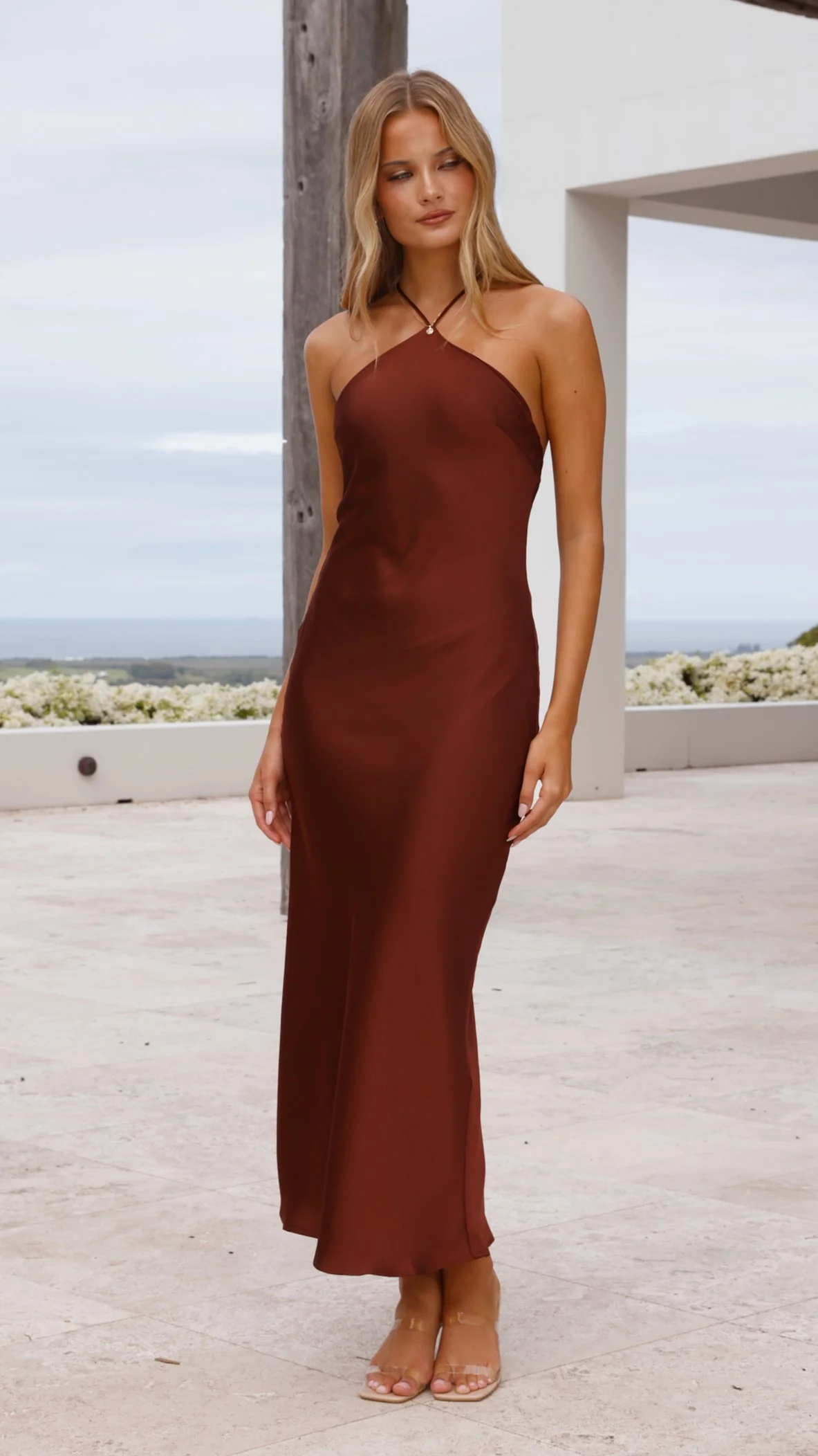 Chiara Maxi Dress - Brown - Image 11
