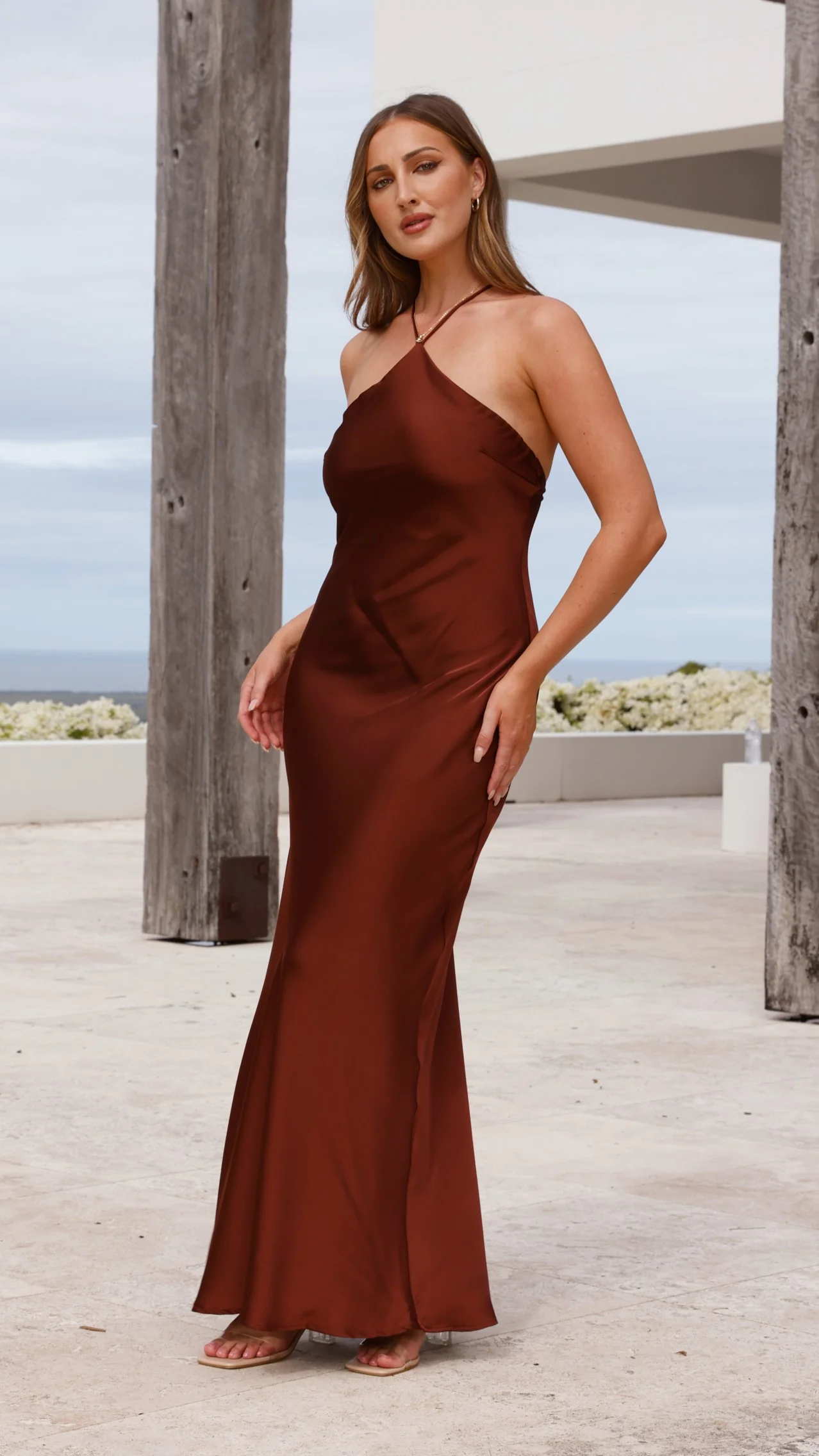 Chiara Maxi Dress - Brown - Image 13