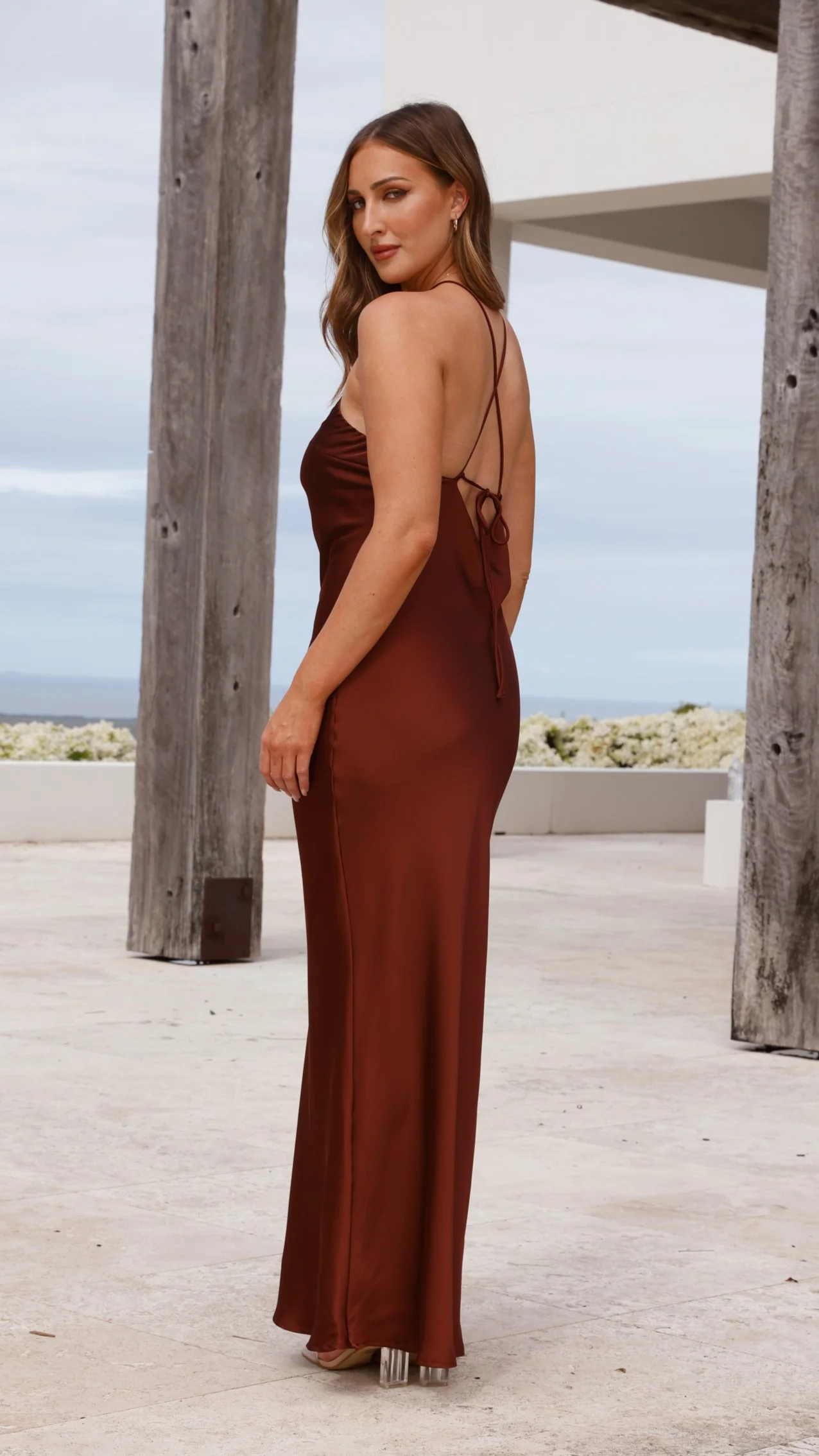 Chiara Maxi Dress - Brown - Image 15