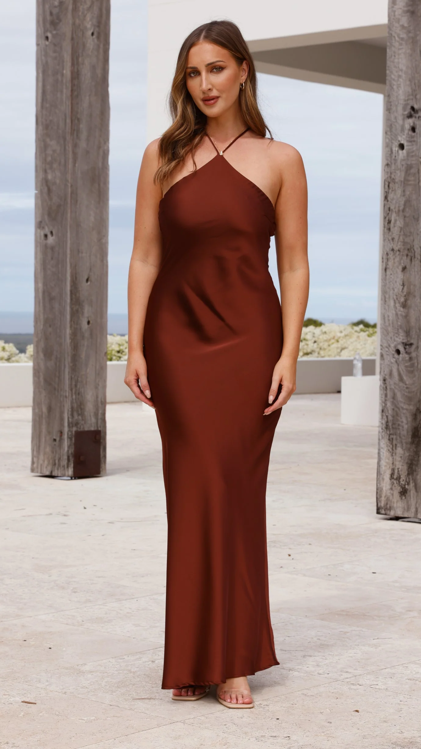 Chiara Maxi Dress - Brown - Image 17