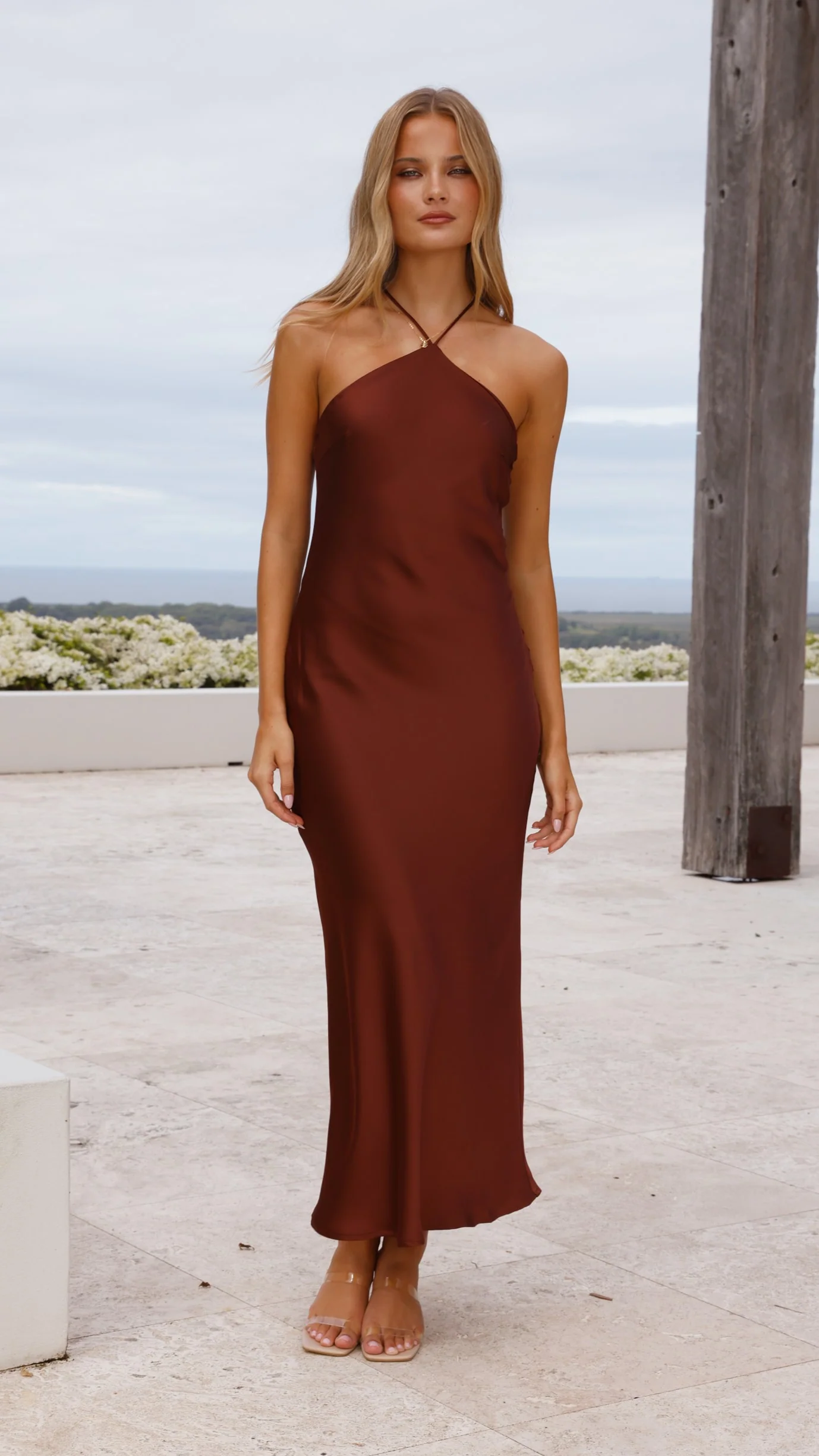 Chiara Maxi Dress - Brown - Image 6