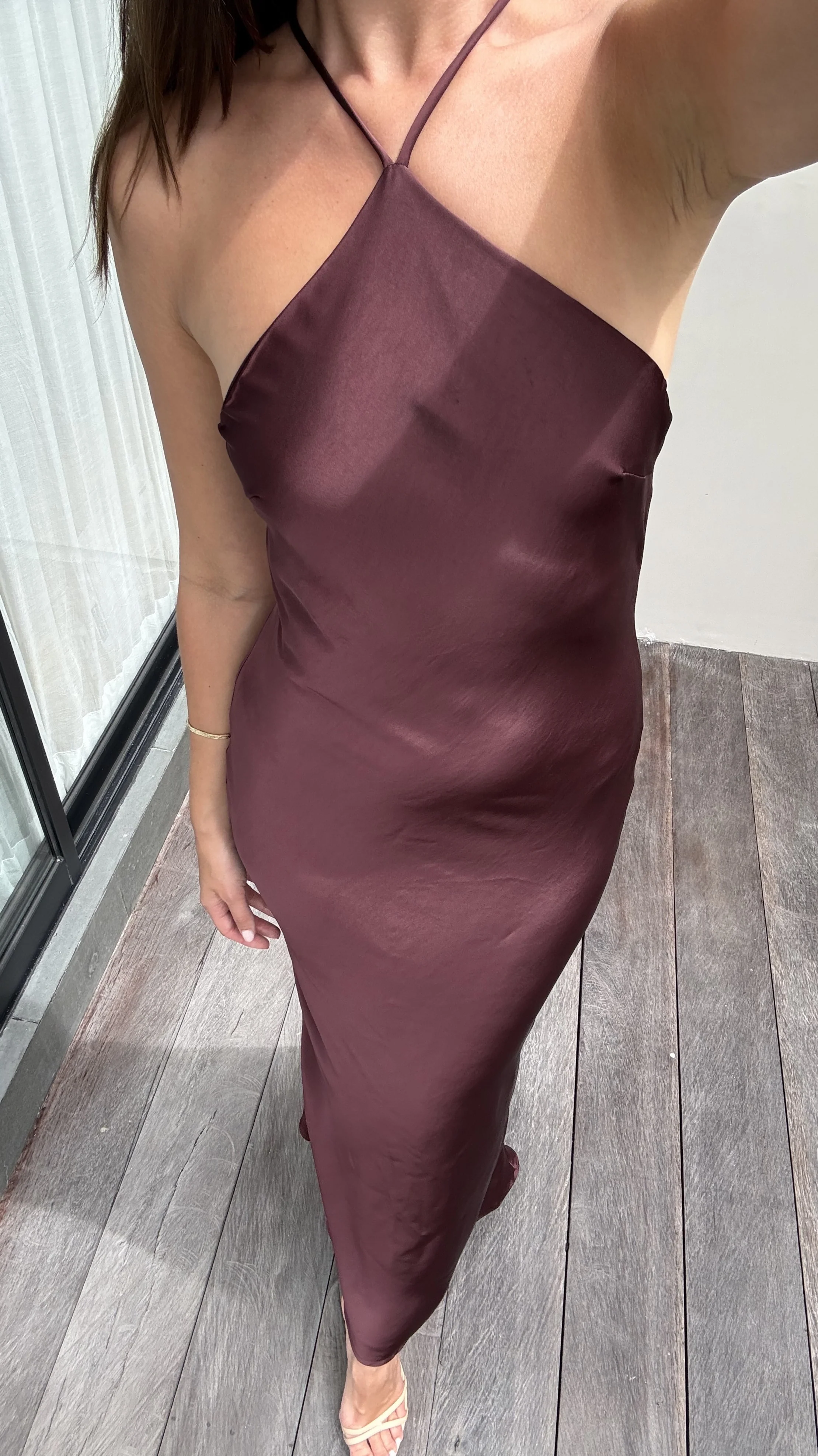Chiara Maxi Dress - Chocolate - Image 18