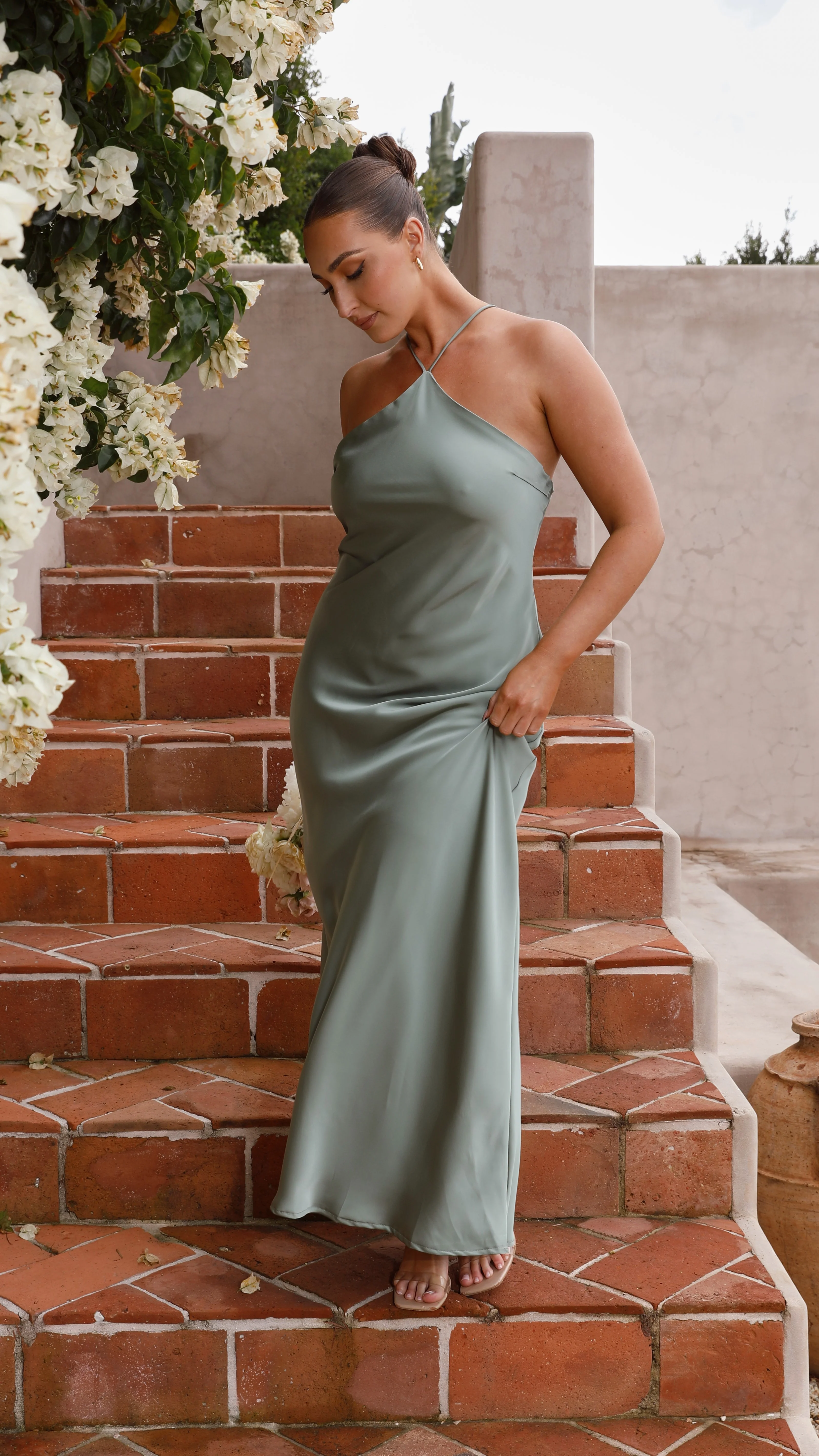 Chiara Maxi Dress - Green - Image 14