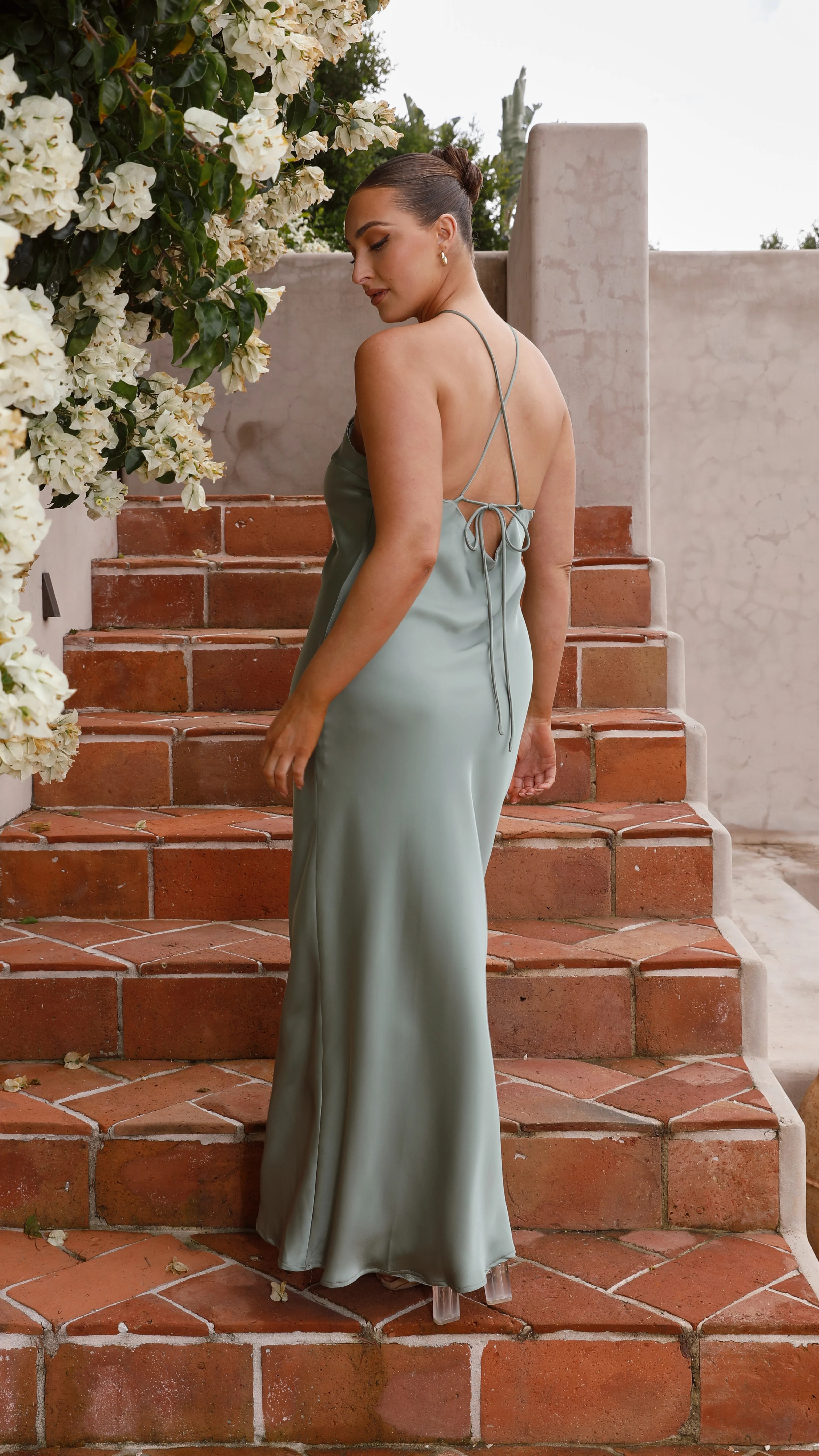 Chiara Maxi Dress - Green - Image 16