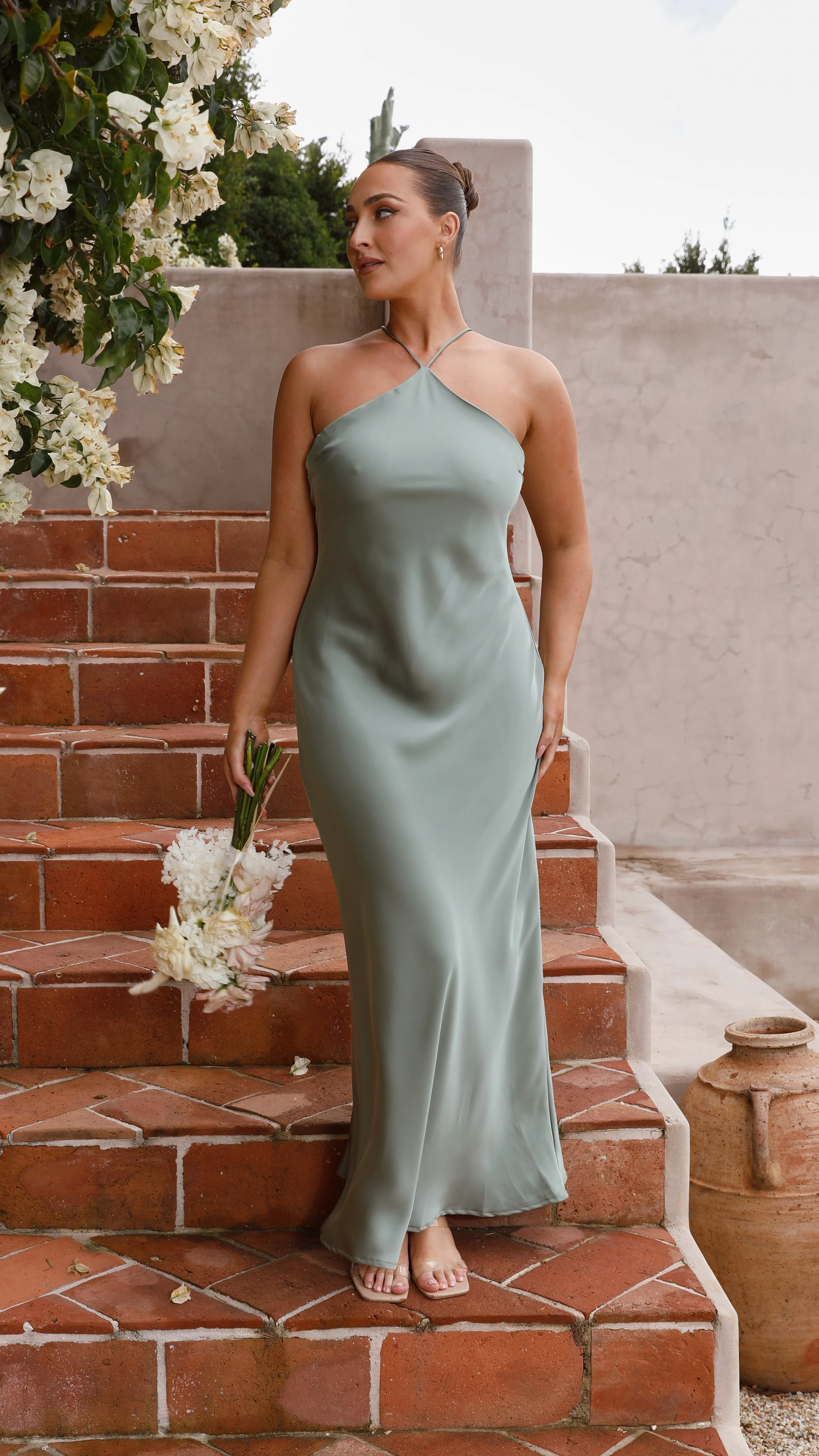Chiara Maxi Dress - Green - Image 2