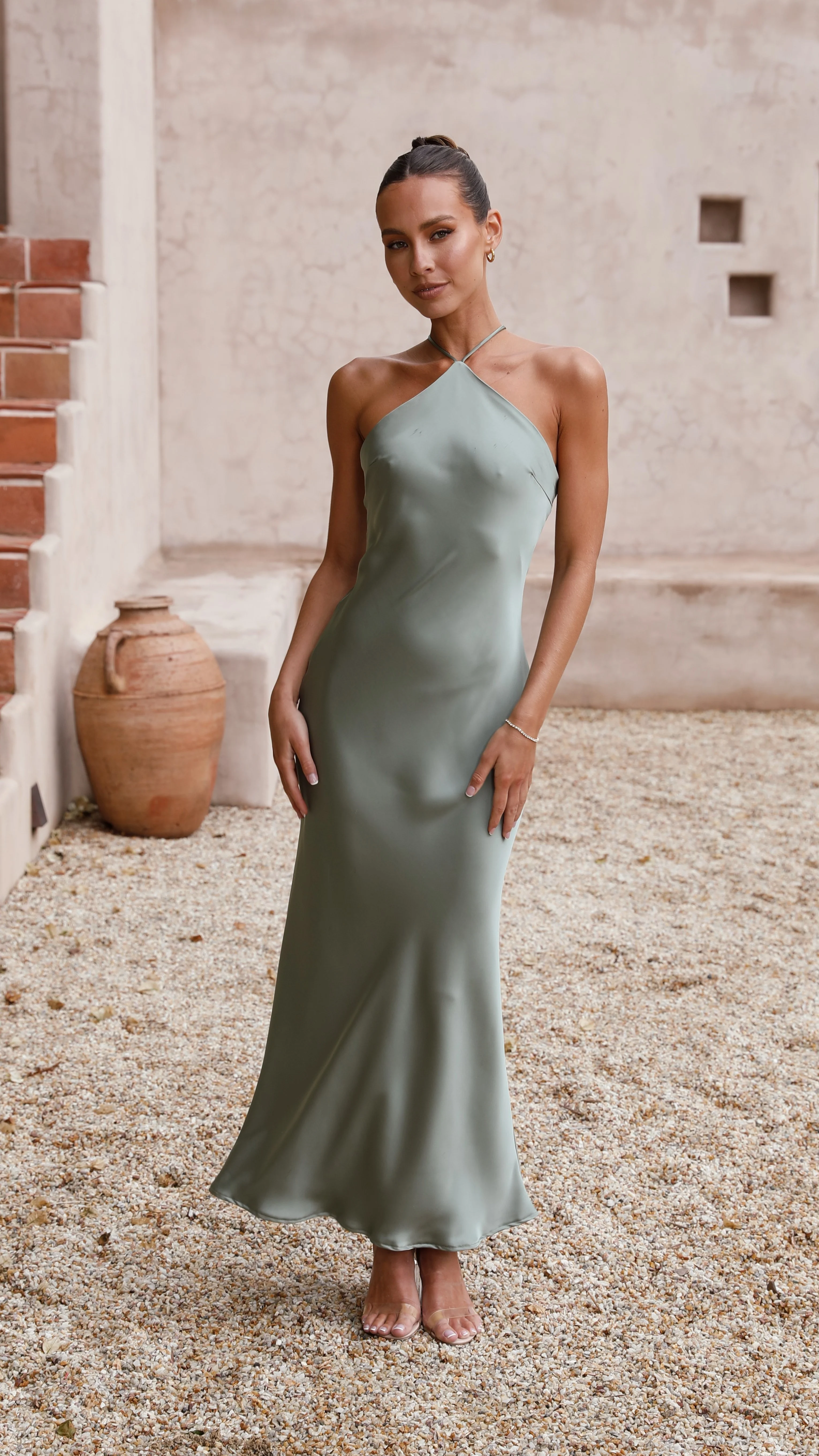 Chiara Maxi Dress - Green - Image 6