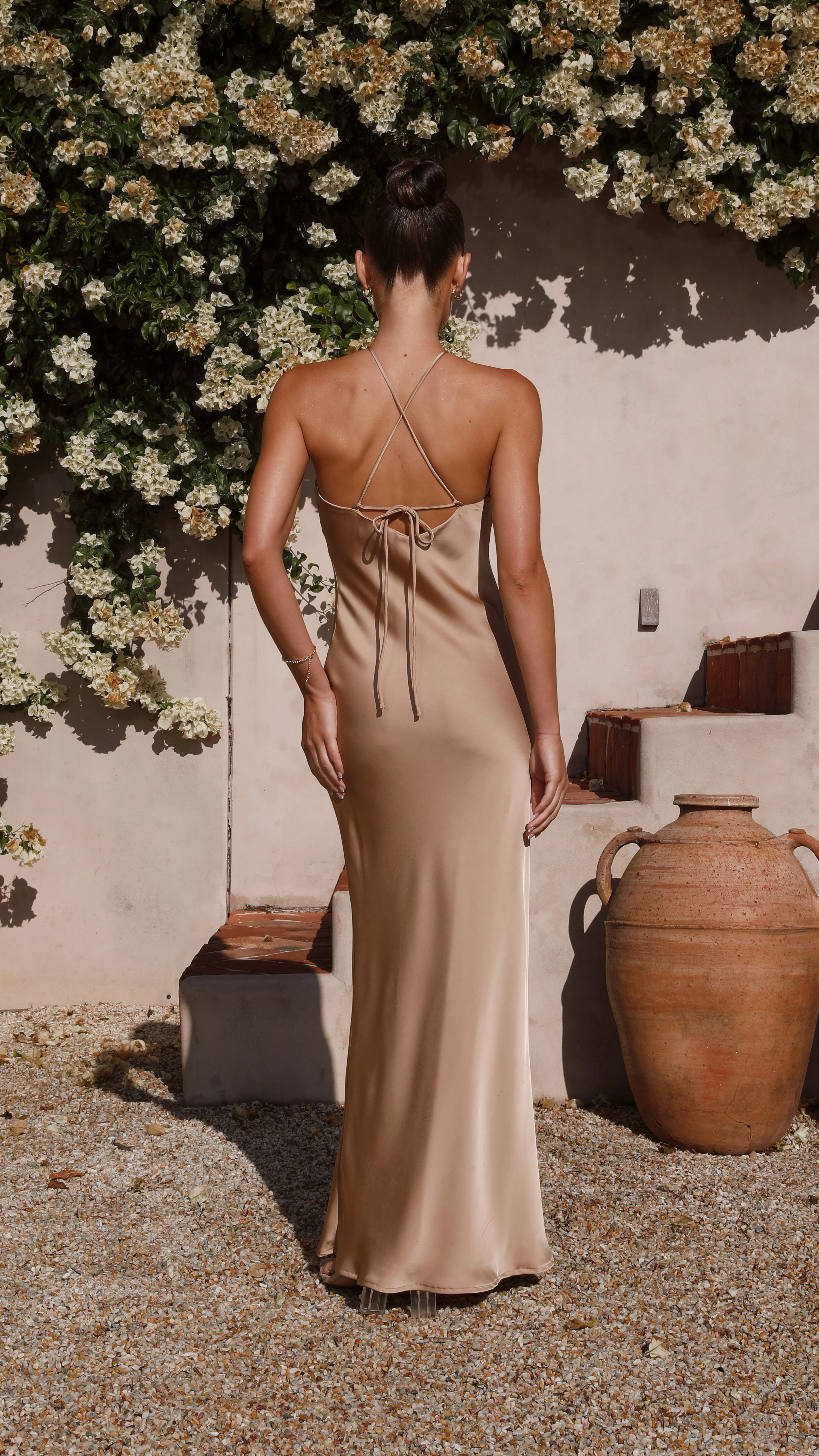 Chiara Maxi Dress - Latte - Image 2