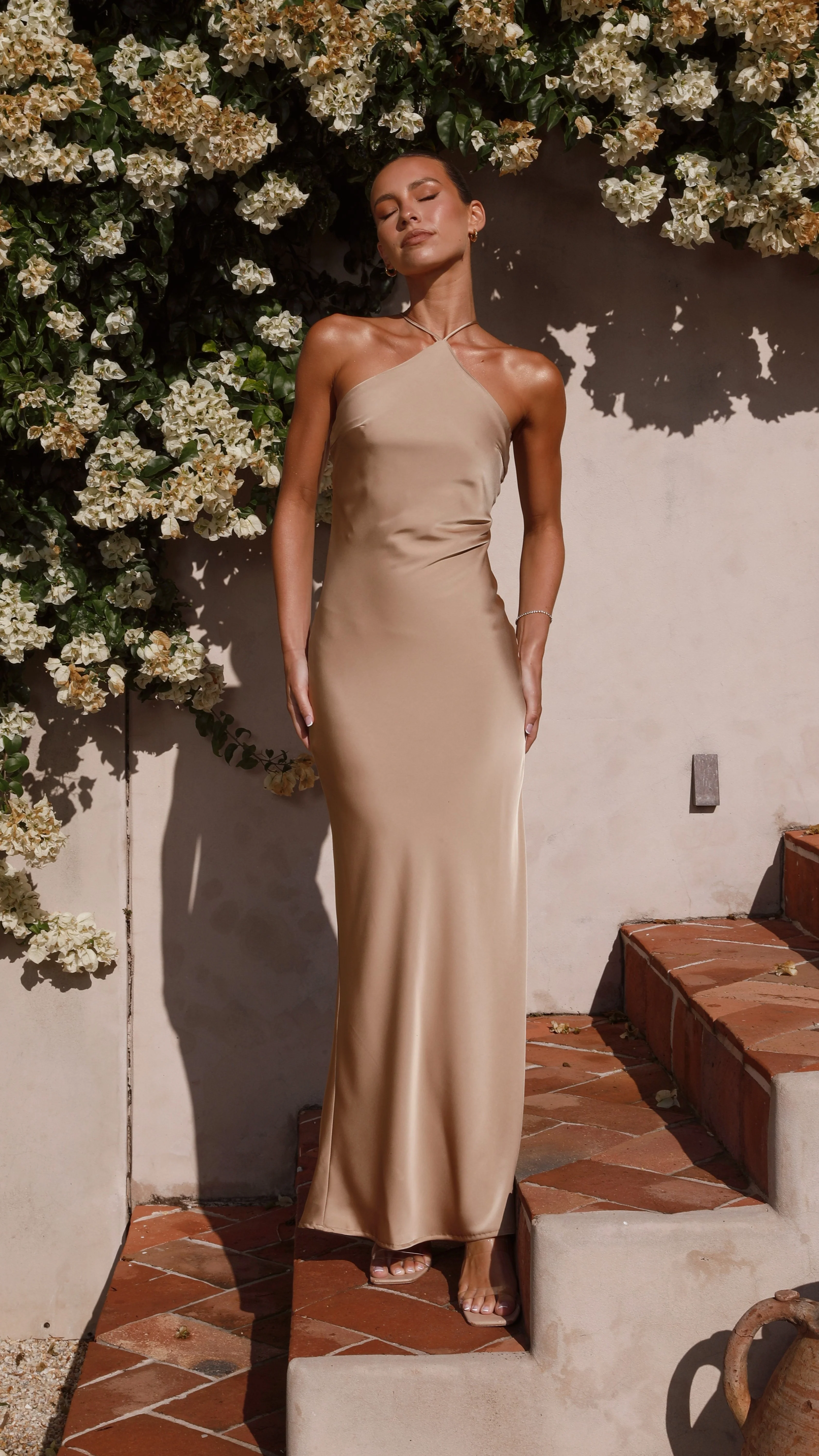 Chiara Maxi Dress - Latte - Image 8