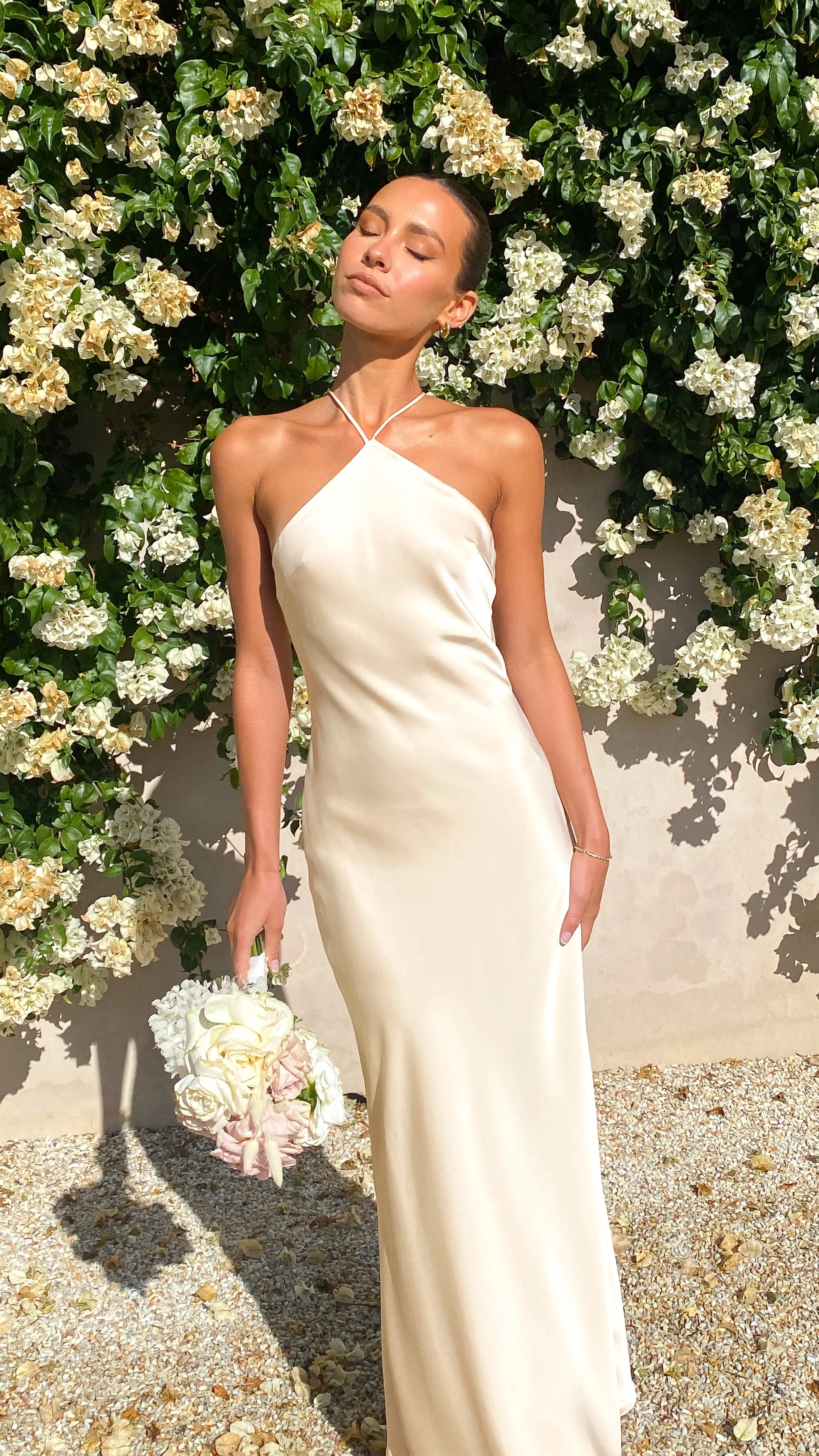 Chiara Maxi Dress - Soft Gold - Image 4