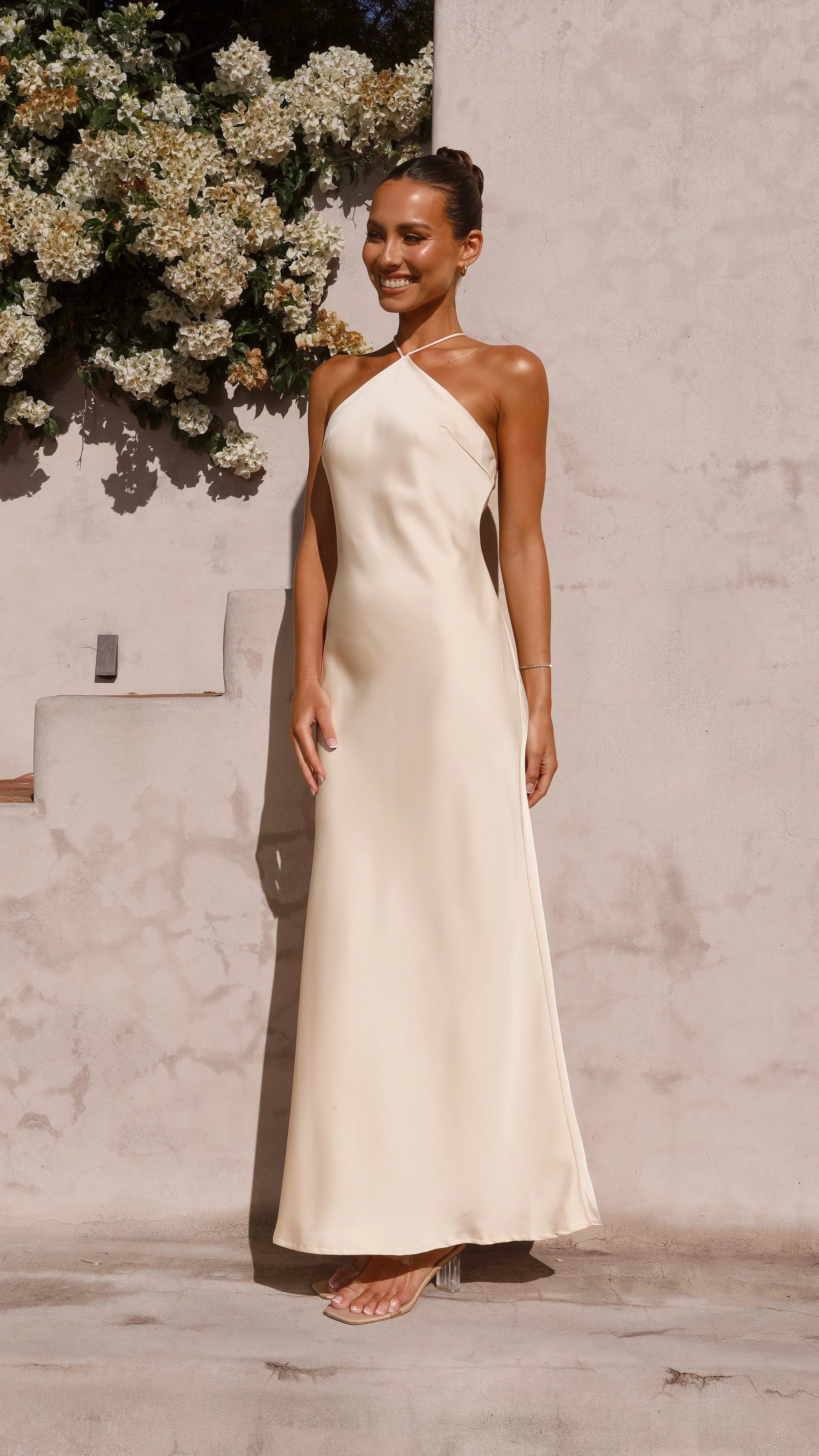 Chiara Maxi Dress - Soft Gold - Image 6