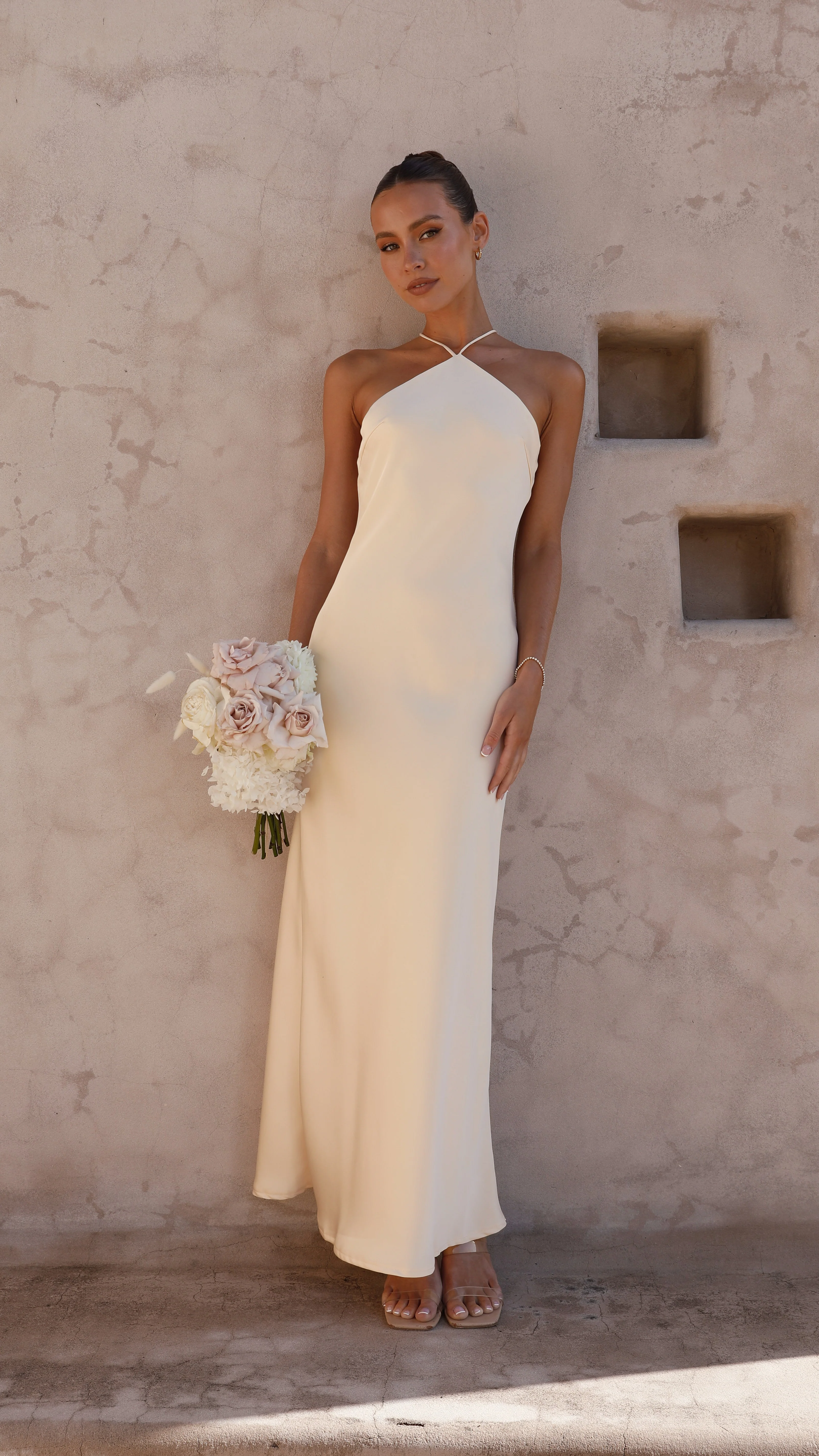 Chiara Maxi Dress - Soft Gold - Image 8