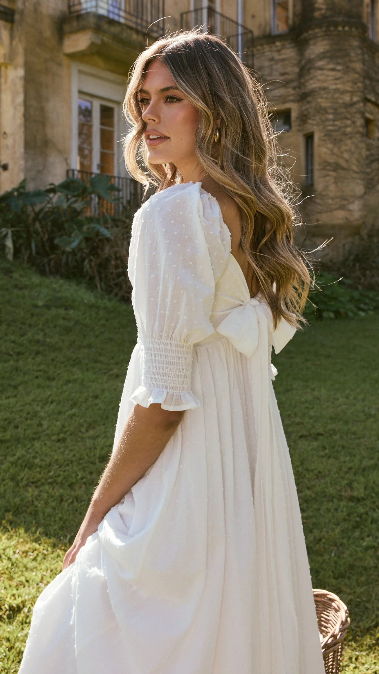 Cierra Midi Dress - White - Image 11