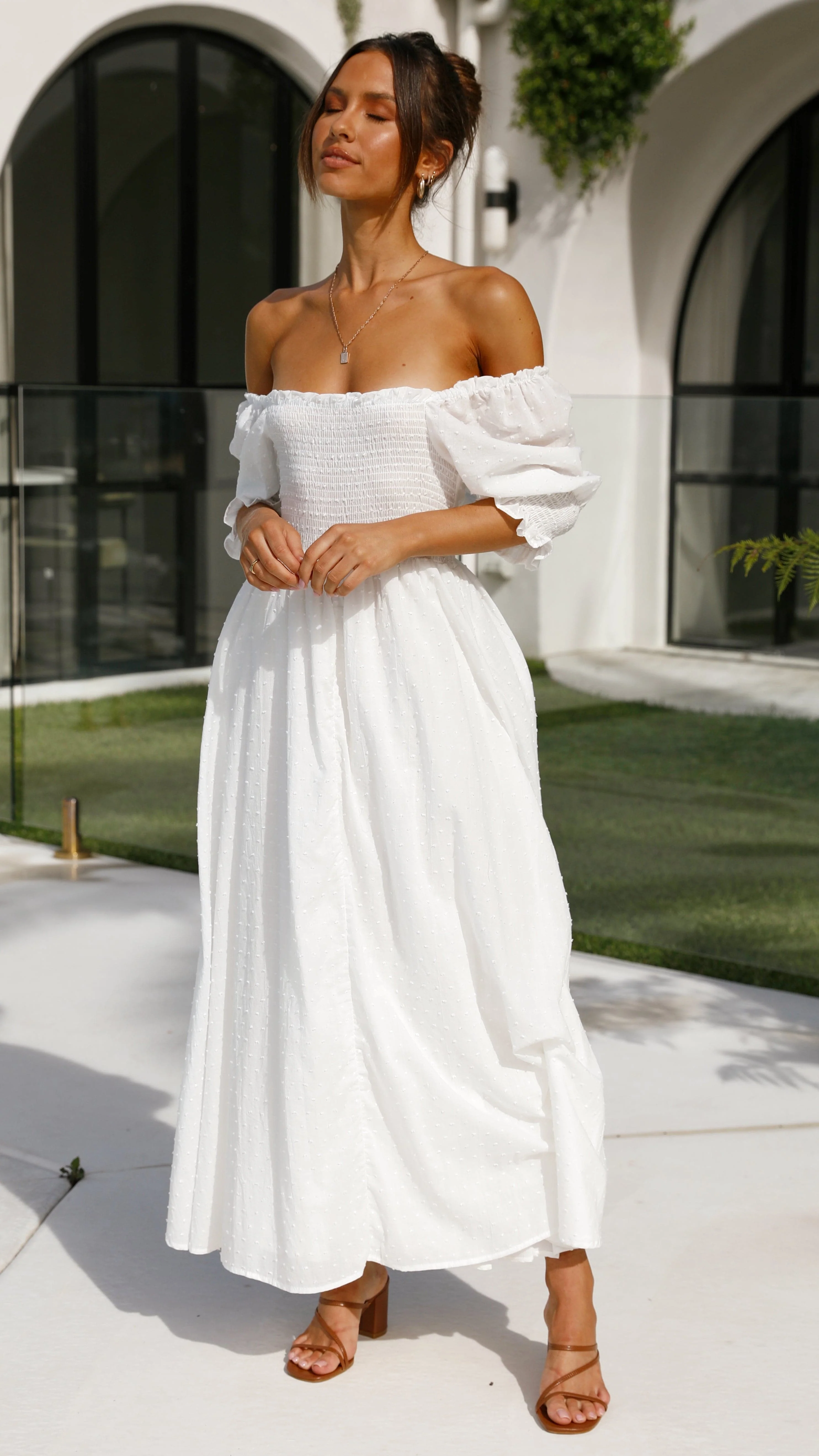 Cierra Midi Dress - White - Image 31