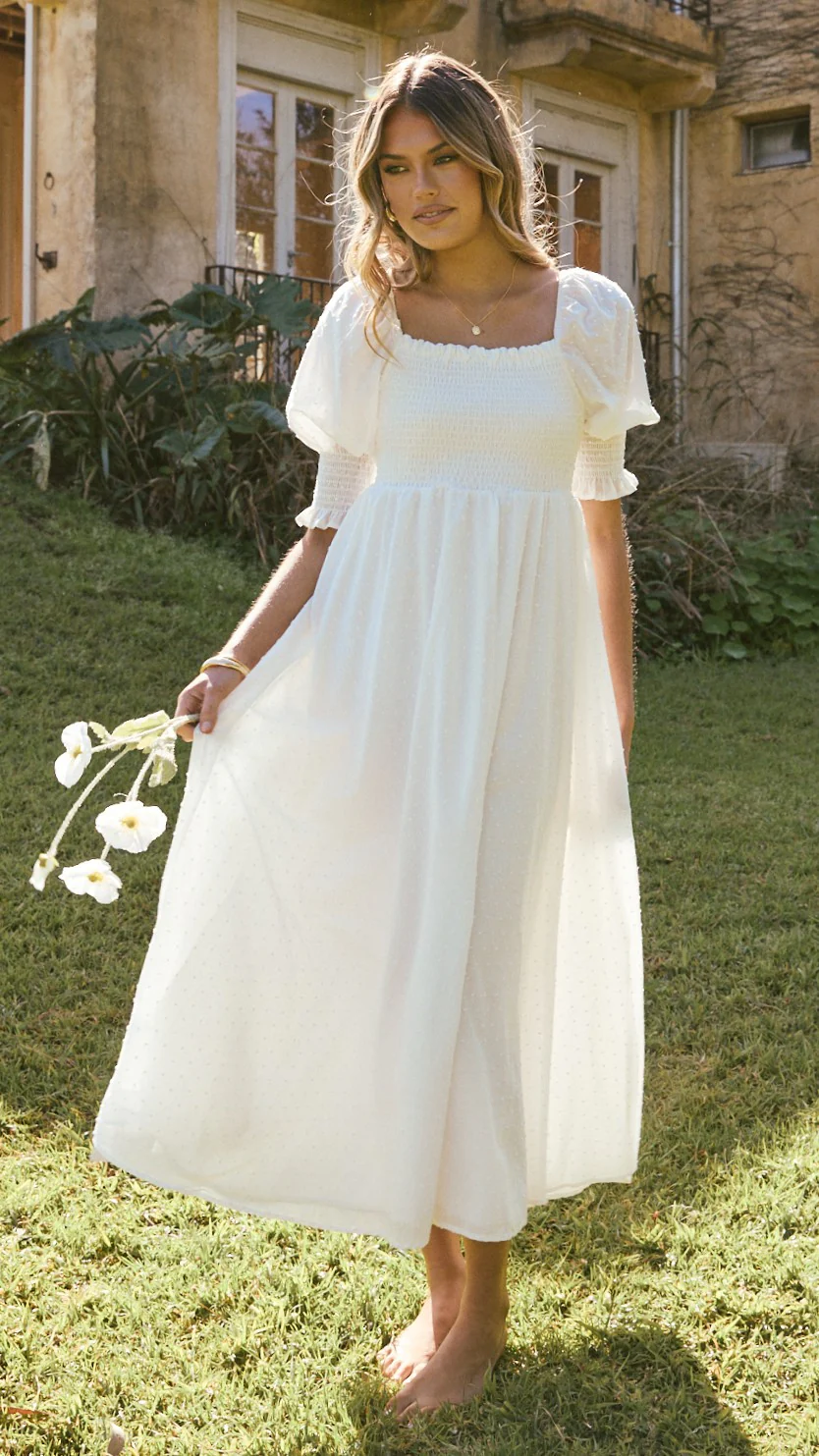 Cierra Midi Dress - White - Image 5