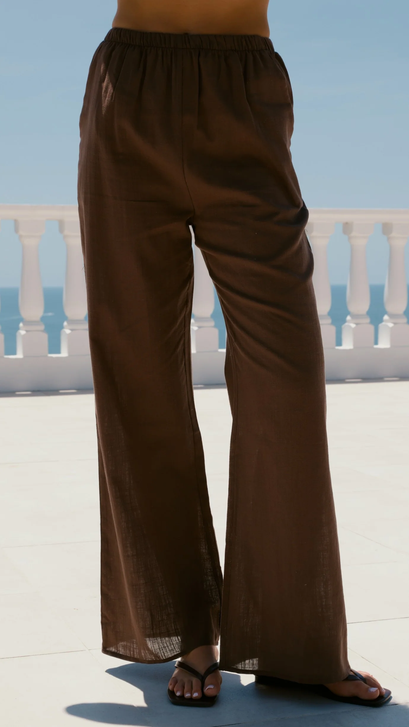 Clover Halter Top and Pants Set - Brown - Image 3
