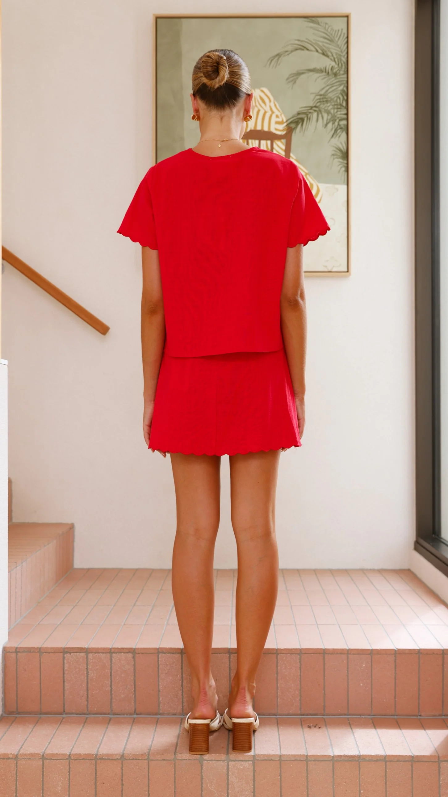Colton Mini Skirt - Red - Image 4