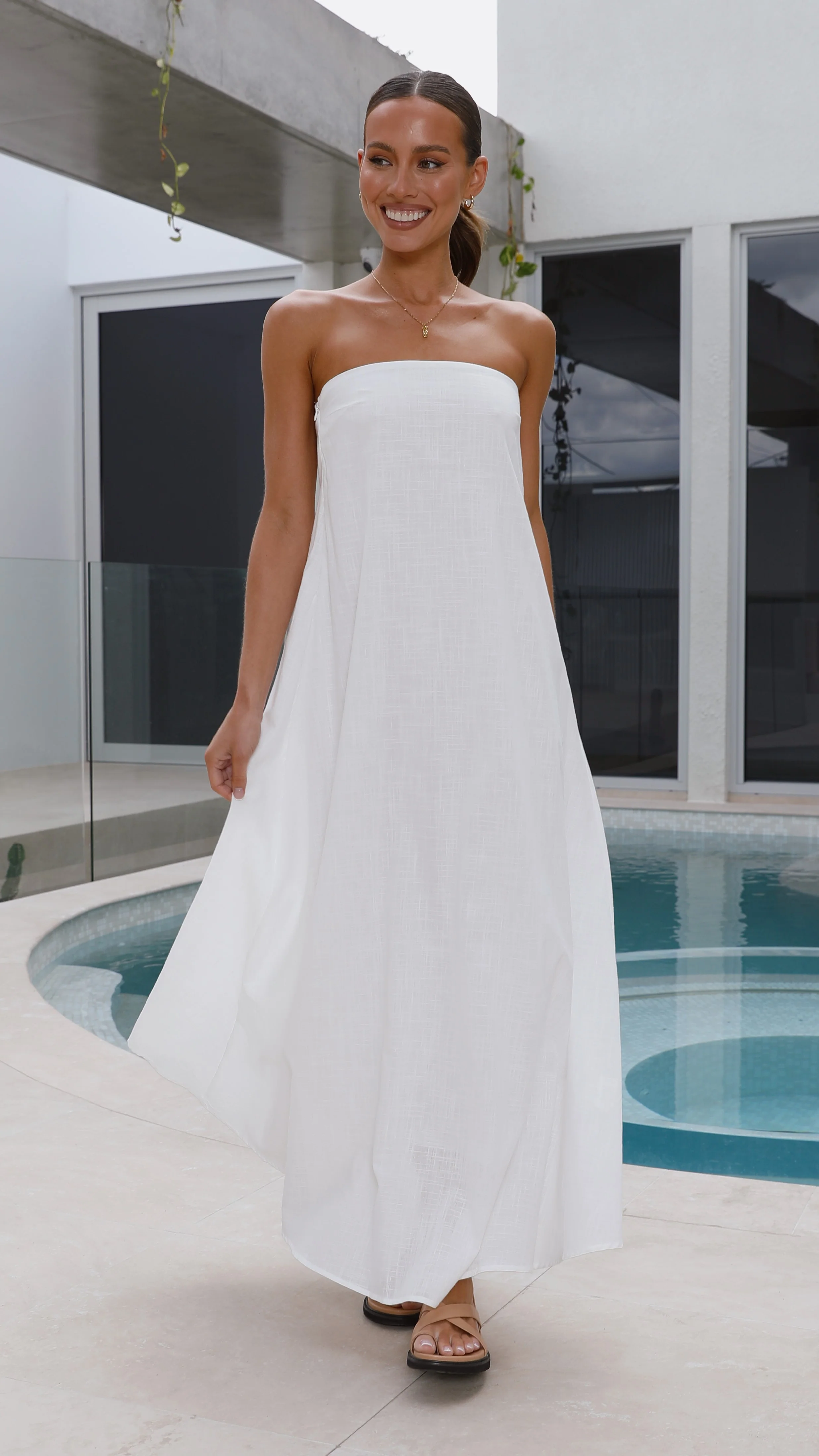 Connie Maxi Dress - White - Image 11