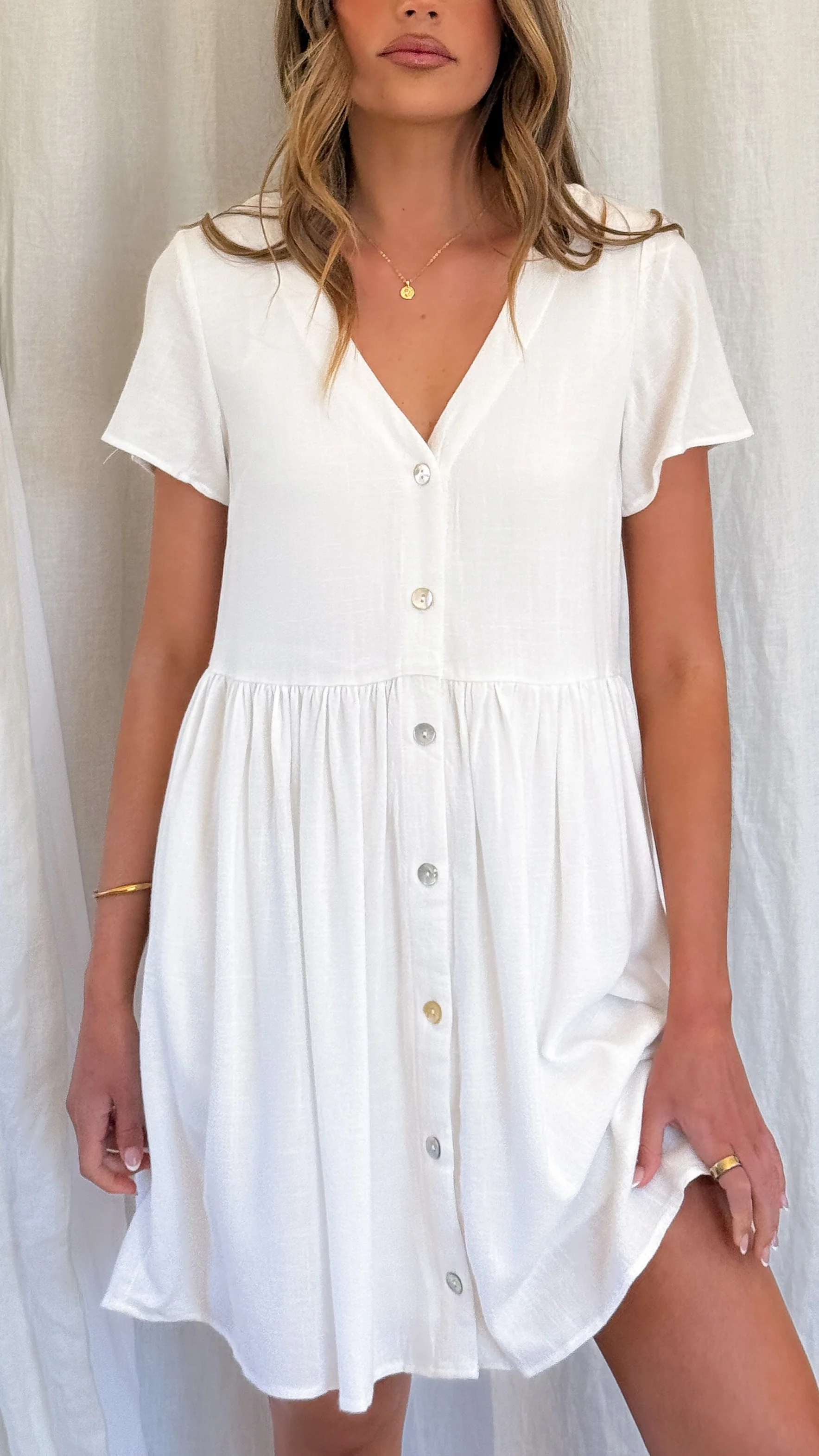 Courtney Mini Dress - White - Image 8