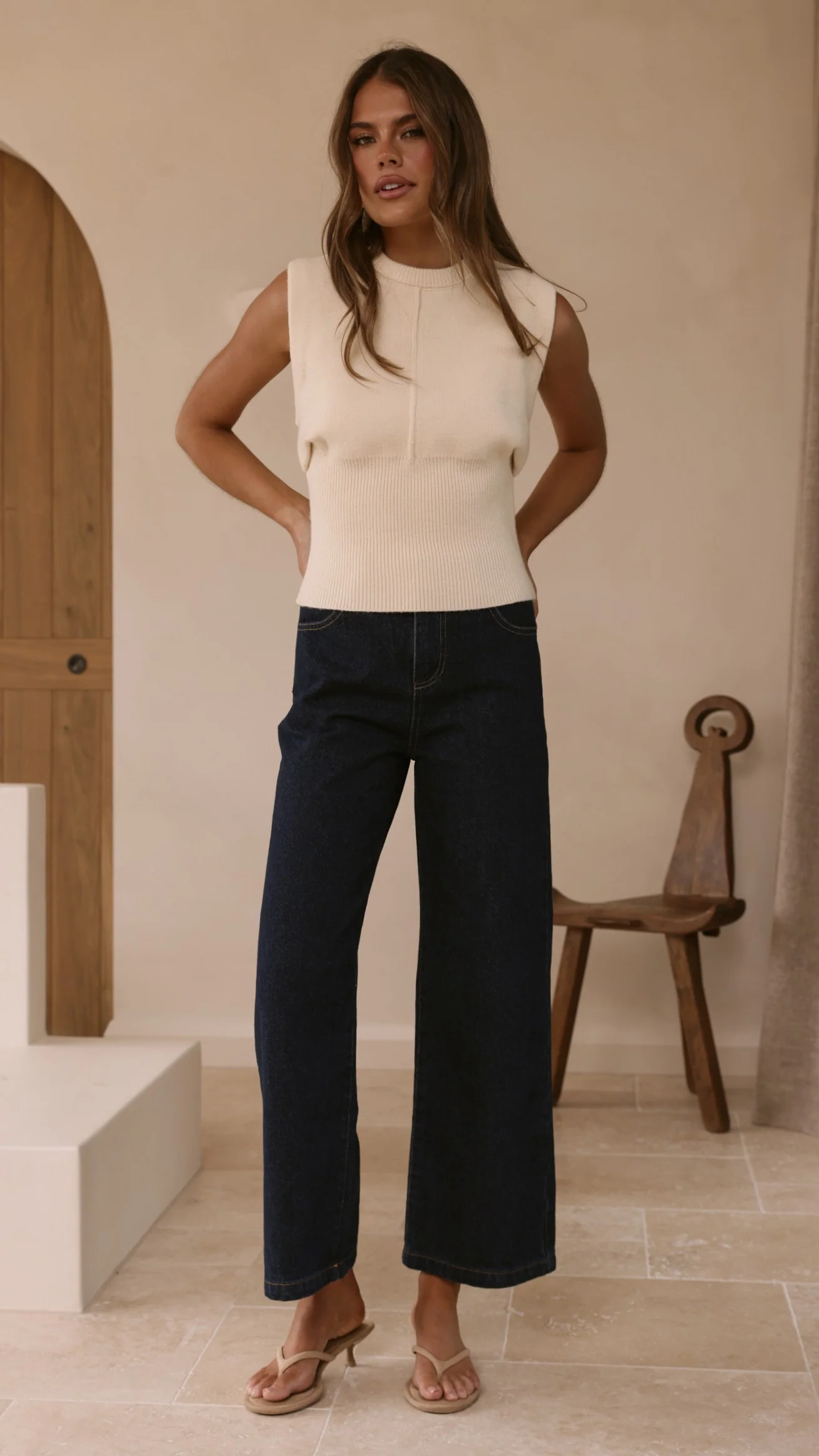 Dakari Knit Top - Cream - Image 4