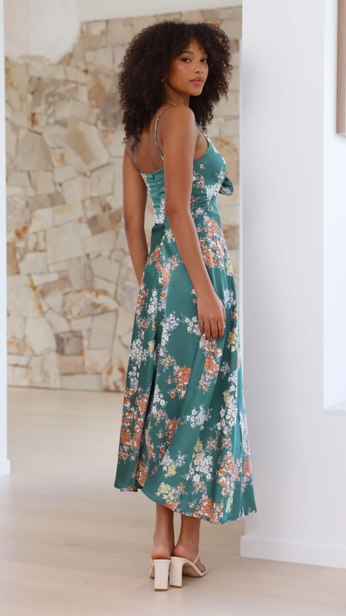 Dreamers Midi Dress - Green Floral - Image 29