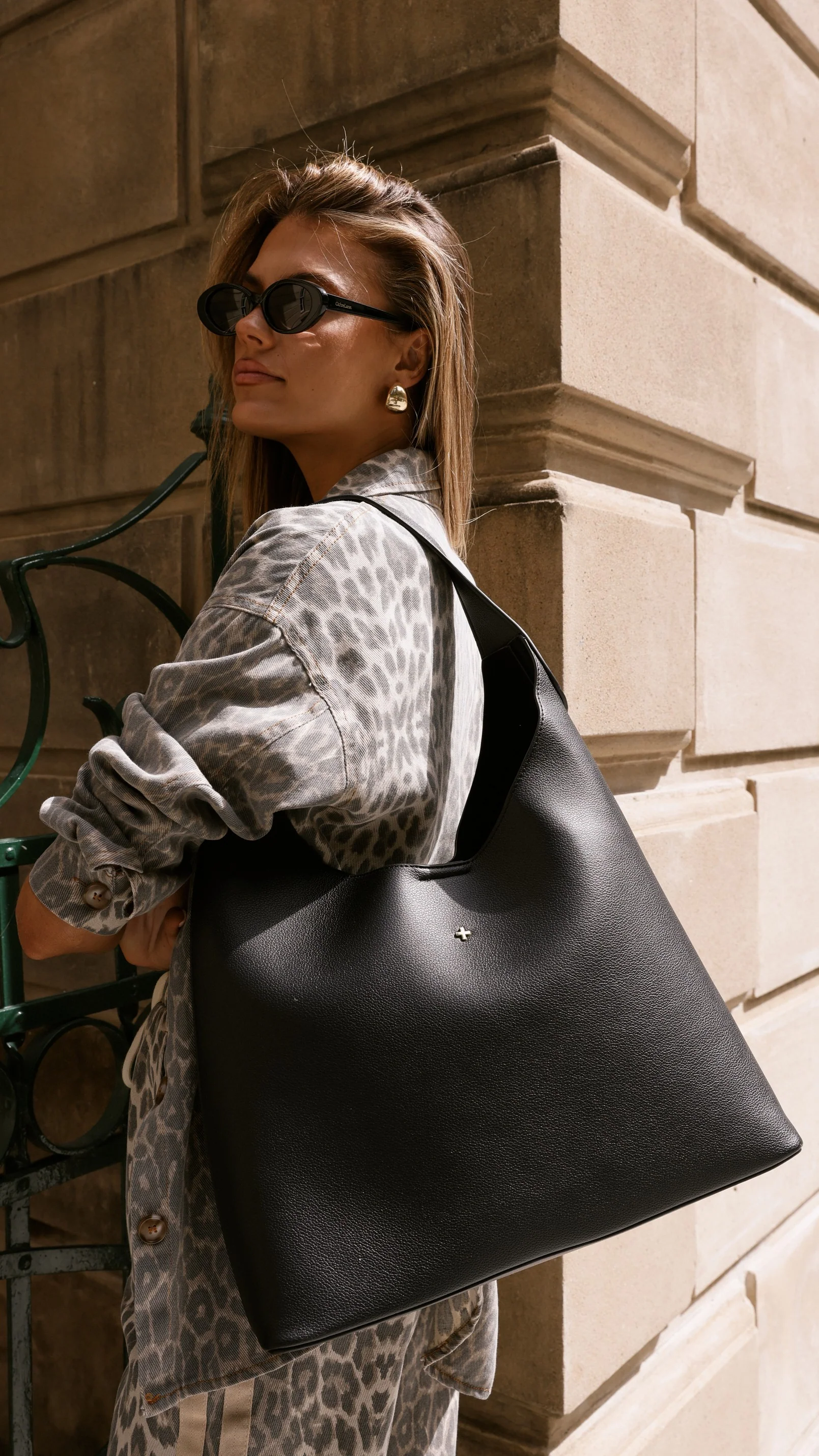Duke Hobo Bag - Black PU - Image 2