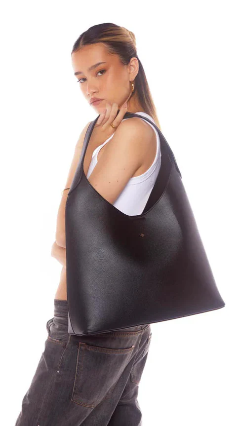Duke Hobo Bag - Black PU - Image 9