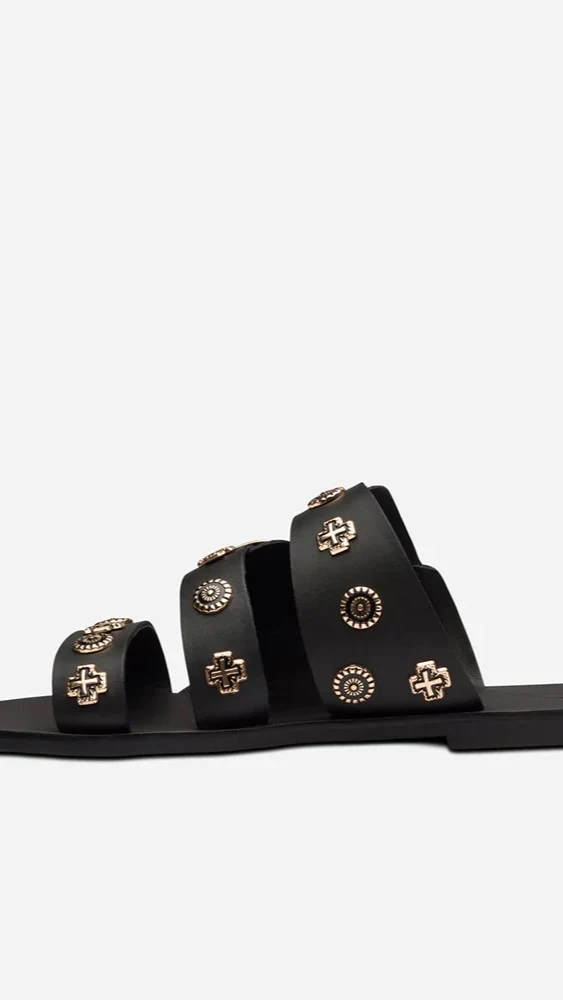Sol Sana Eastwood Slide - Black/Gold - Image 4
