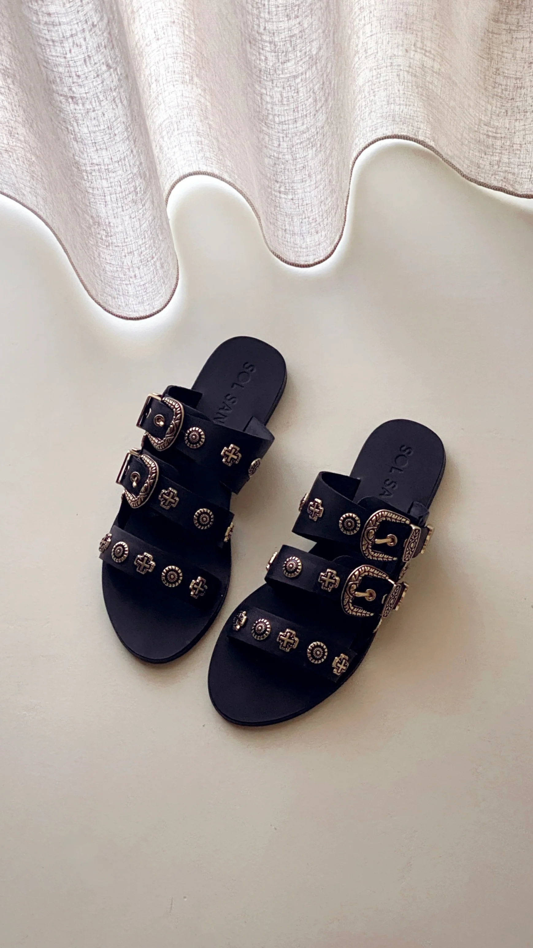 Sol Sana Eastwood Slide - Black/Gold - Image 7