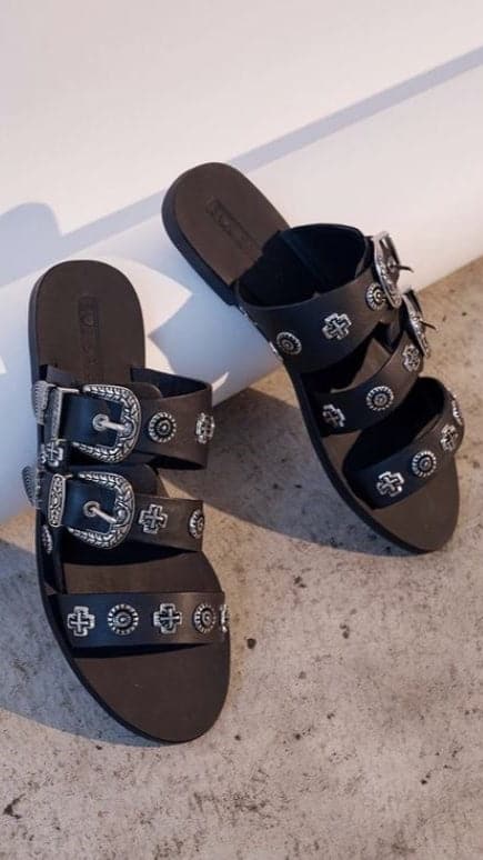 Sol Sana Eastwood Slide - Black Silver - Image 3