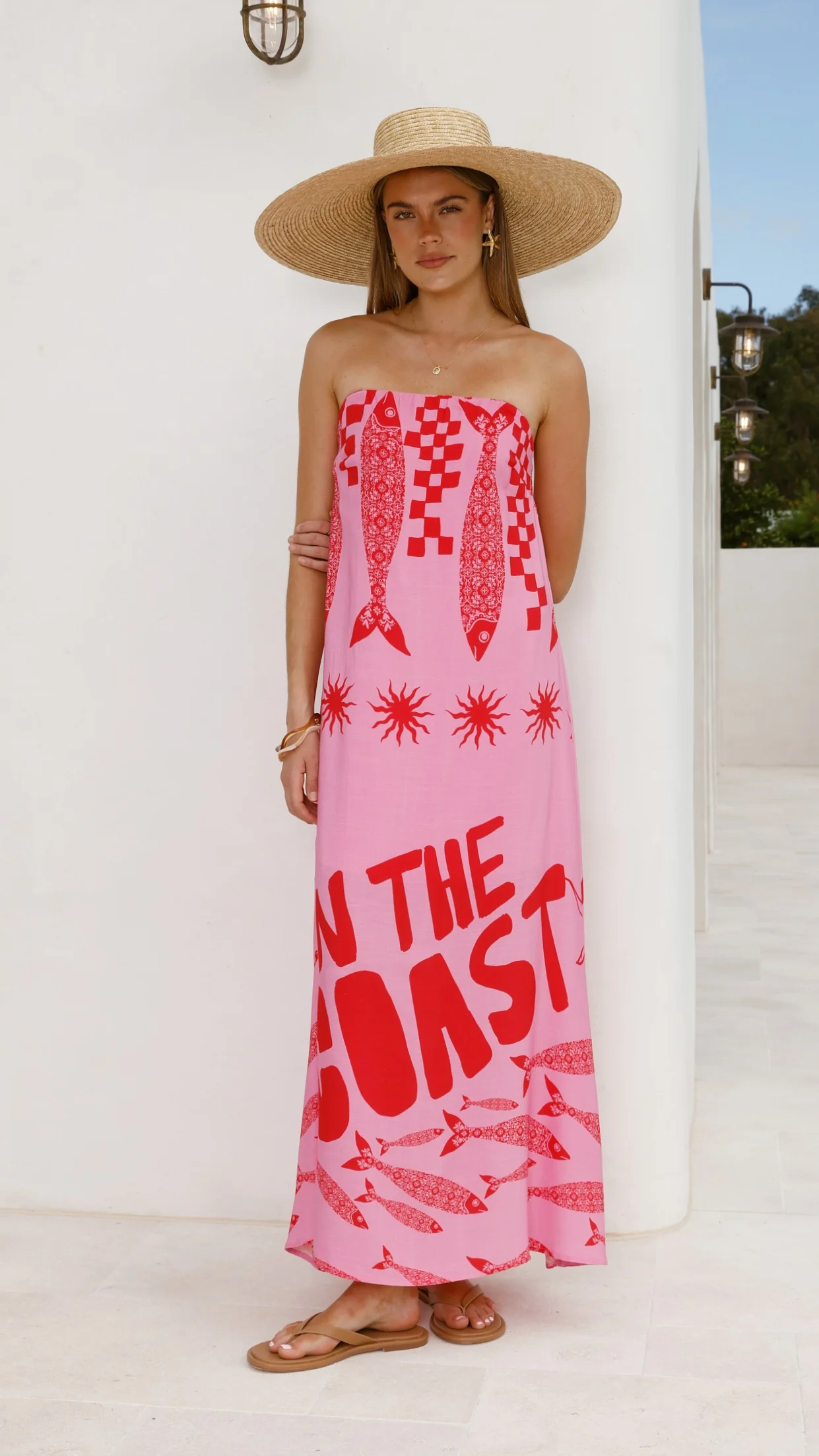 Elidie Maxi Dress - Pink/Red Tide - Image 6