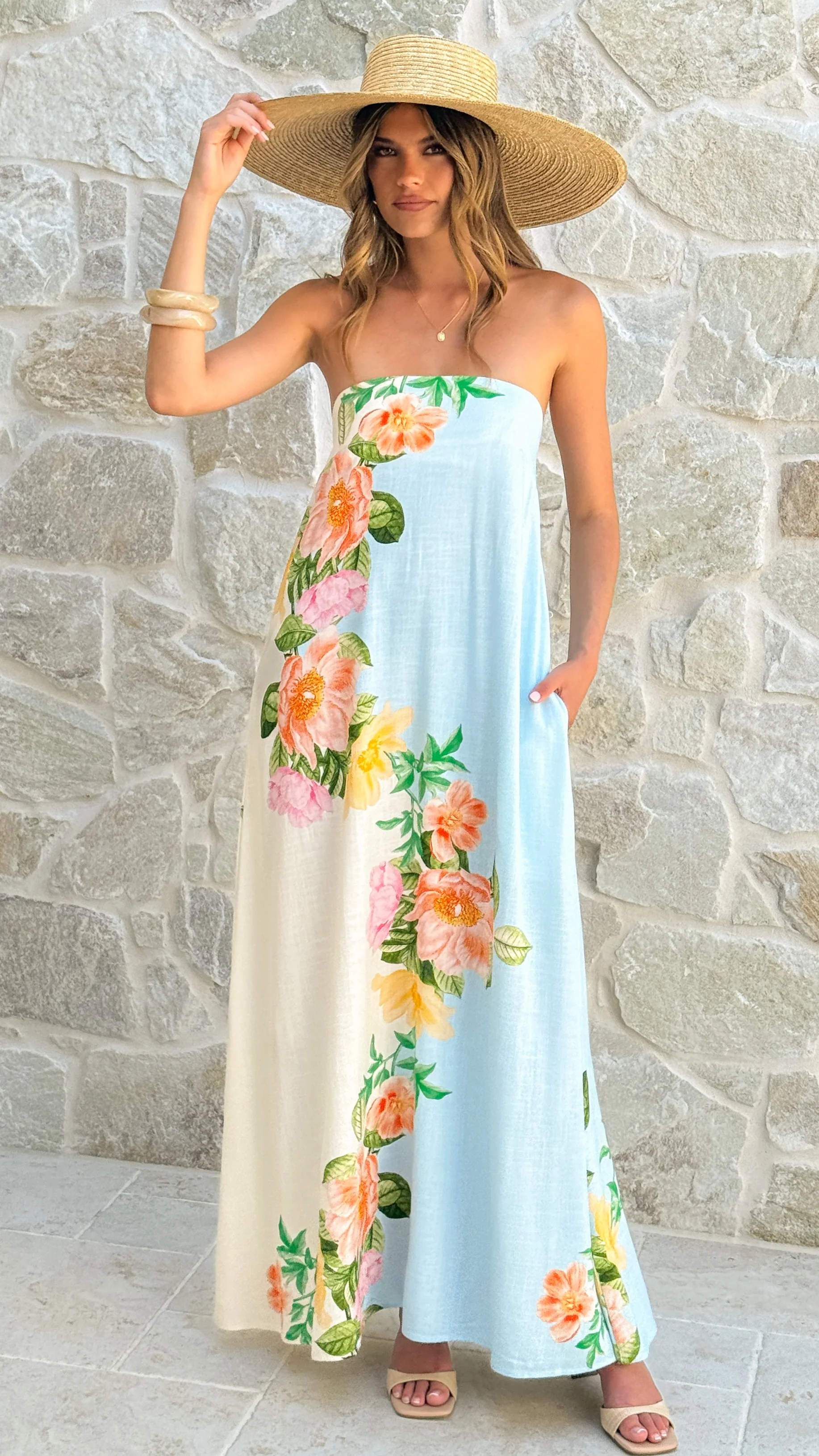 Ellea Maxi Dress - Botanical Bliss Blue - Image 10