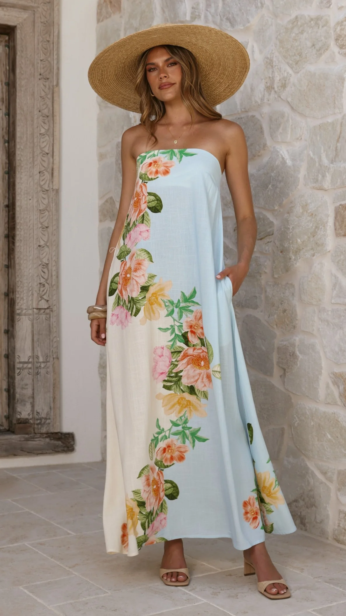 Ellea Maxi Dress - Botanical Bliss Blue - Image 12