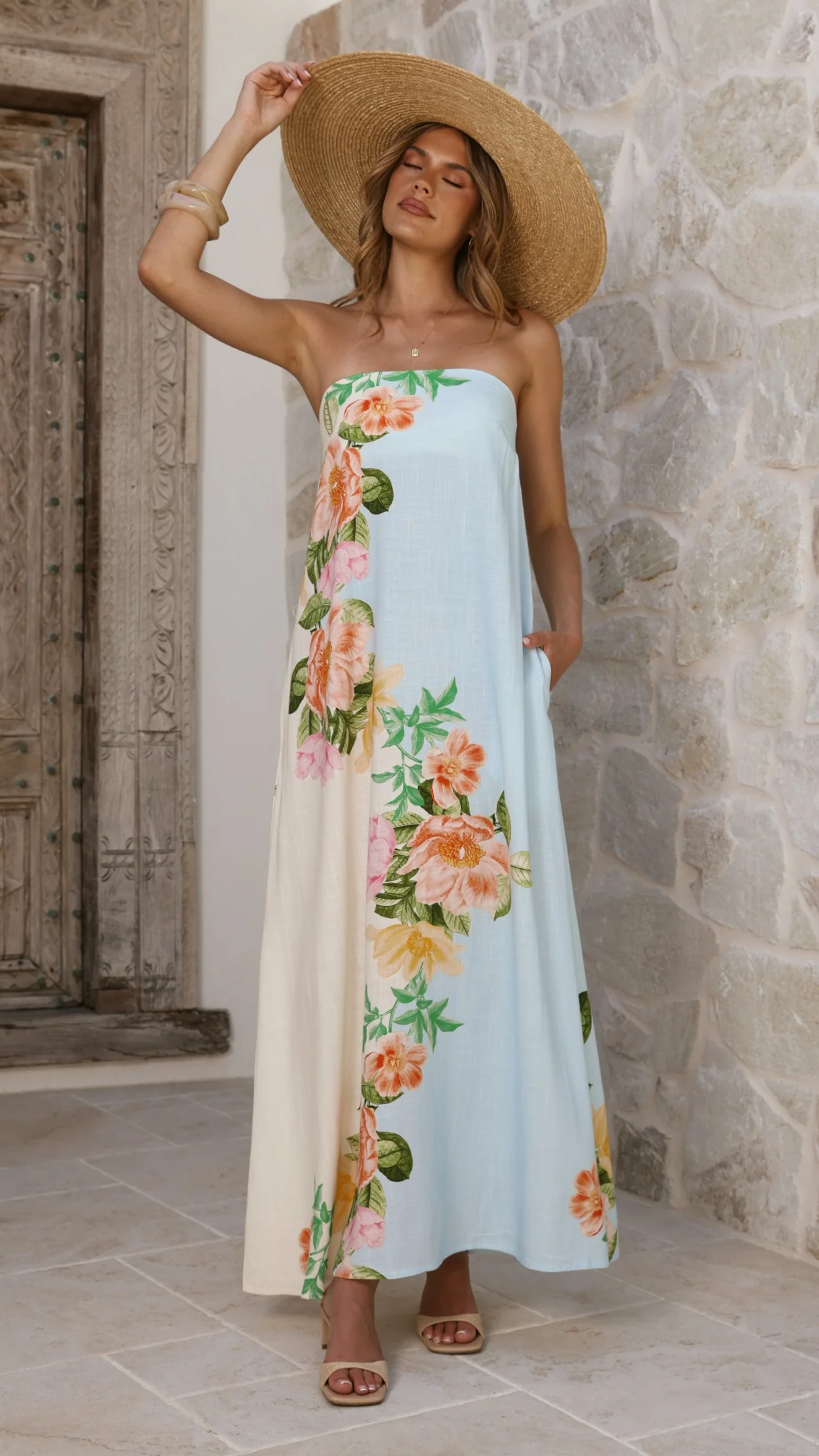 Ellea Maxi Dress - Botanical Bliss Blue - Image 8