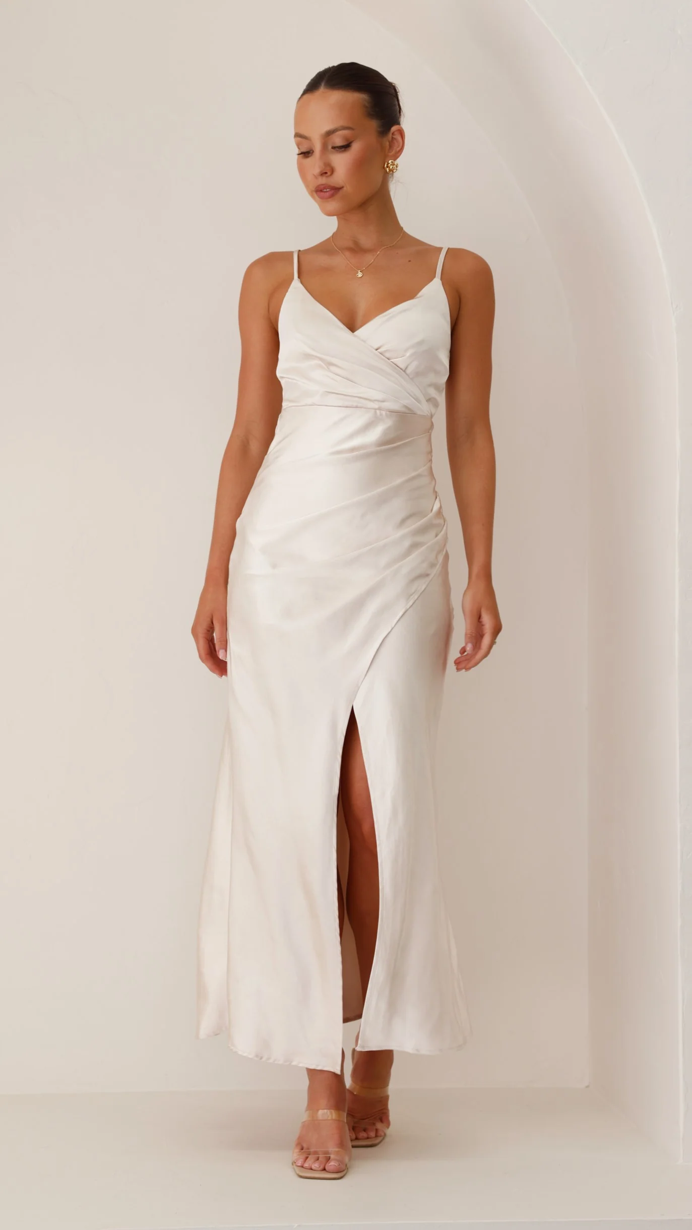 Elsa Midi Dress - Champagne - Image 13