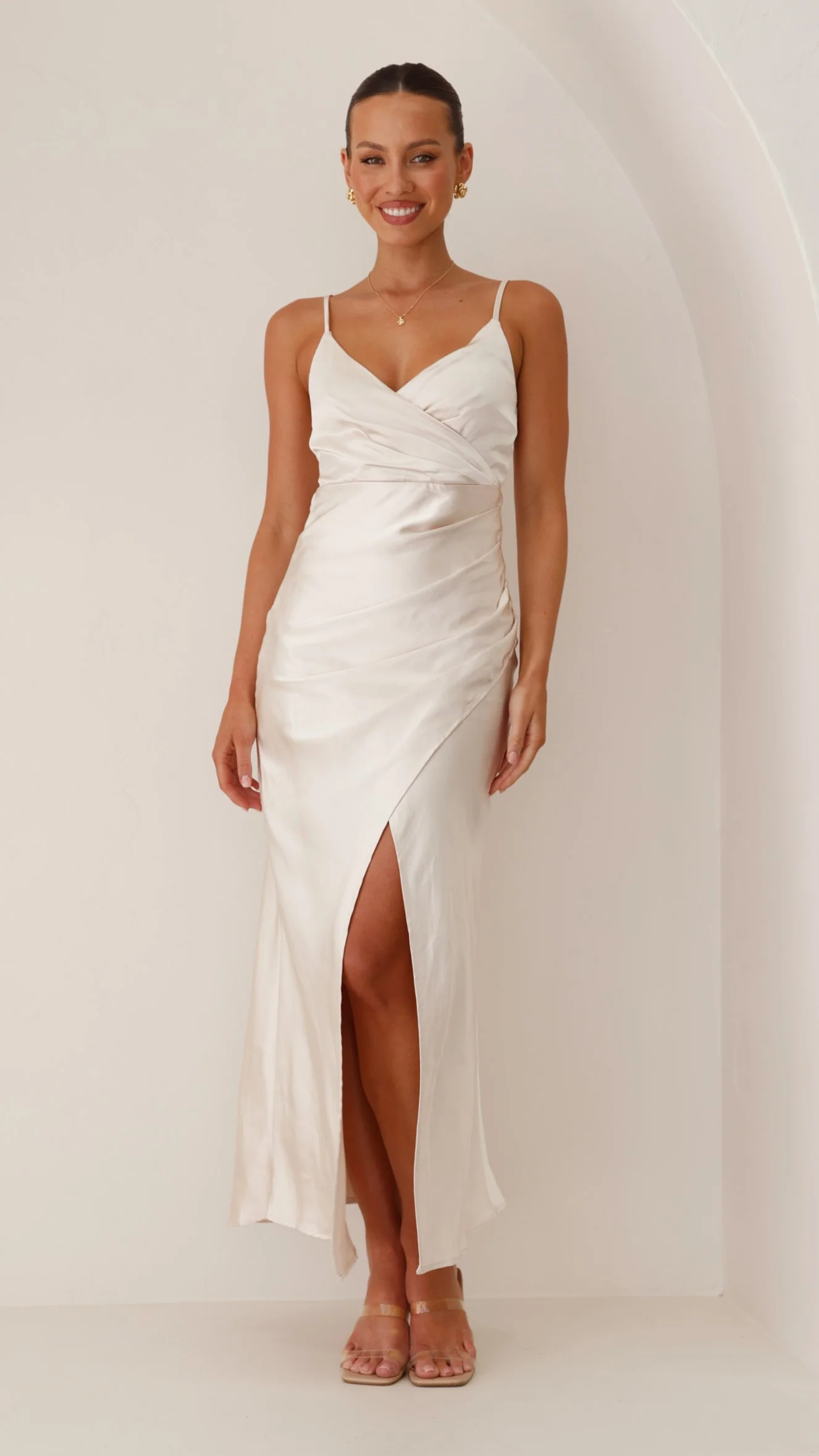 Elsa Midi Dress - Champagne - Image 27