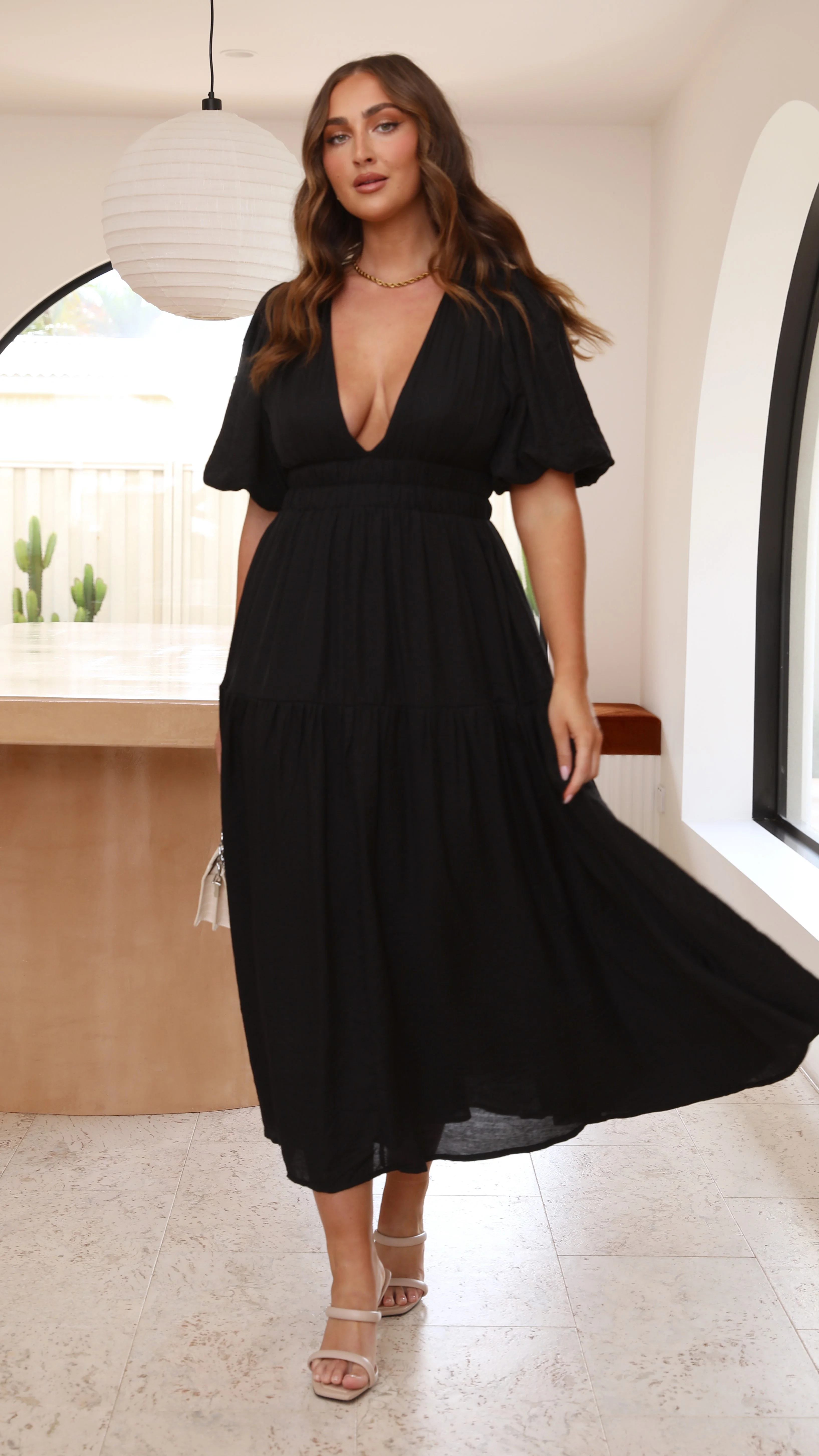 Erin Midi Dress - Black - Image 10