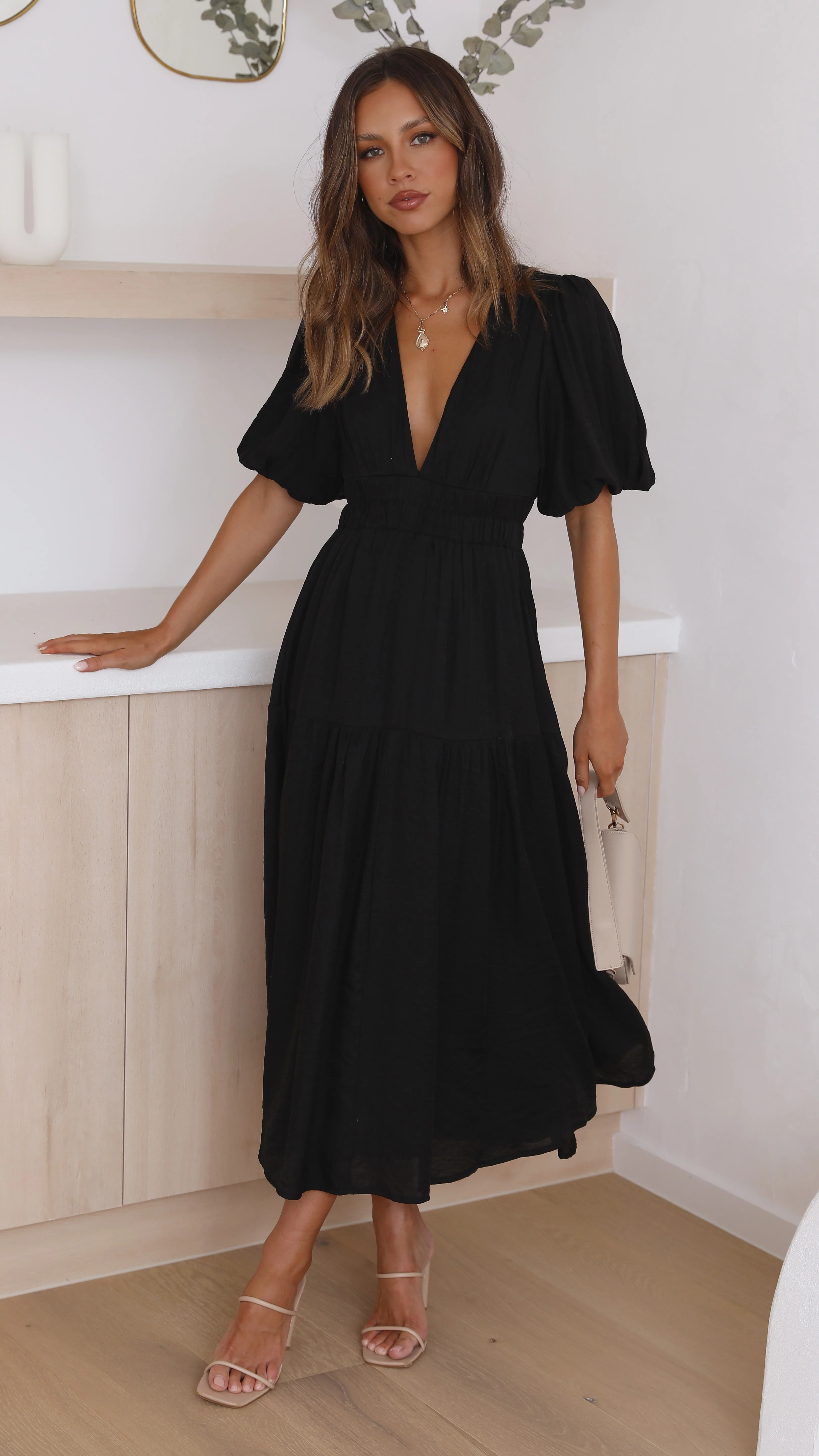 Erin Midi Dress - Black - Image 11